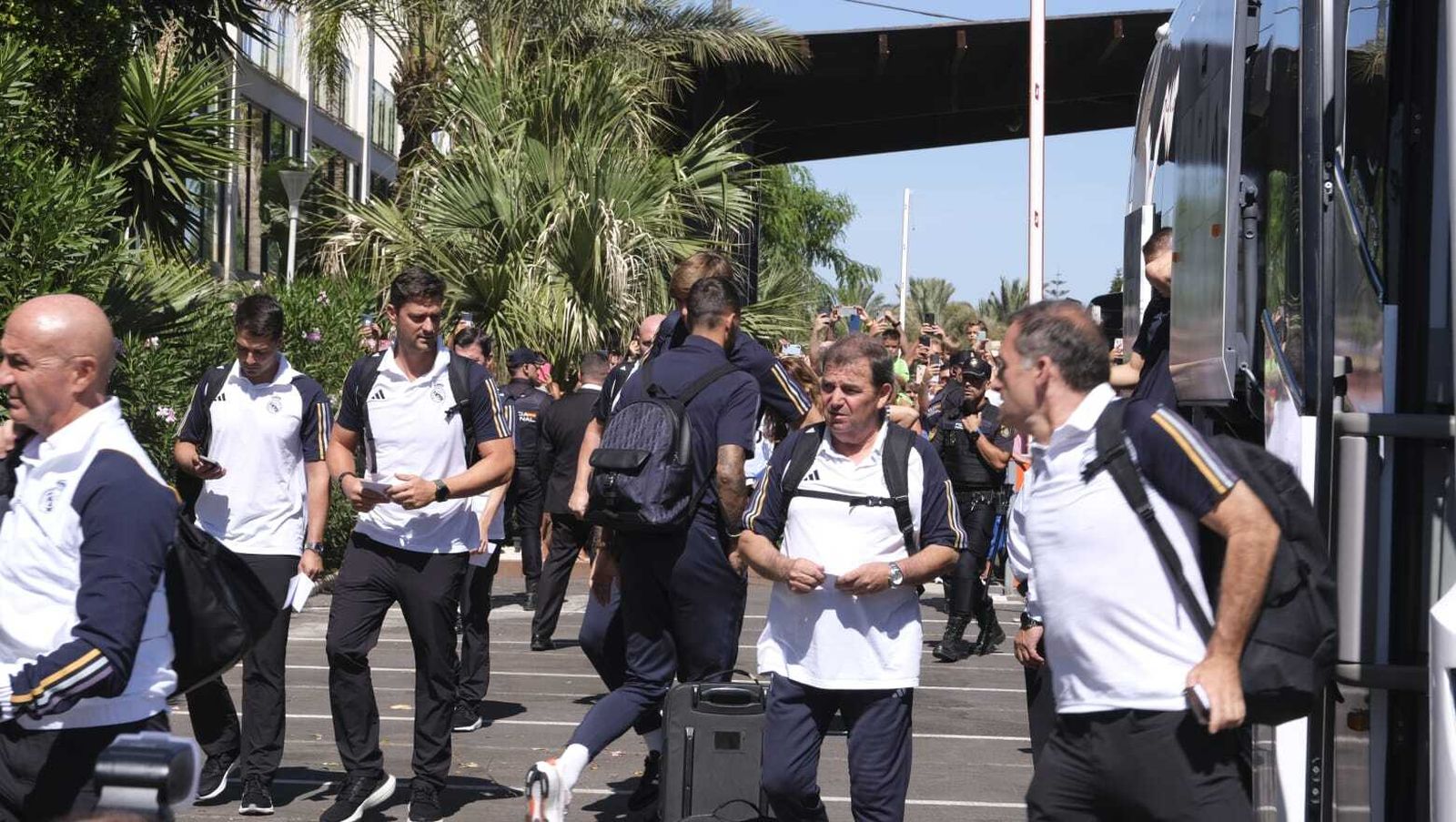 La llegada del Real Madrid a Almería en imágenes