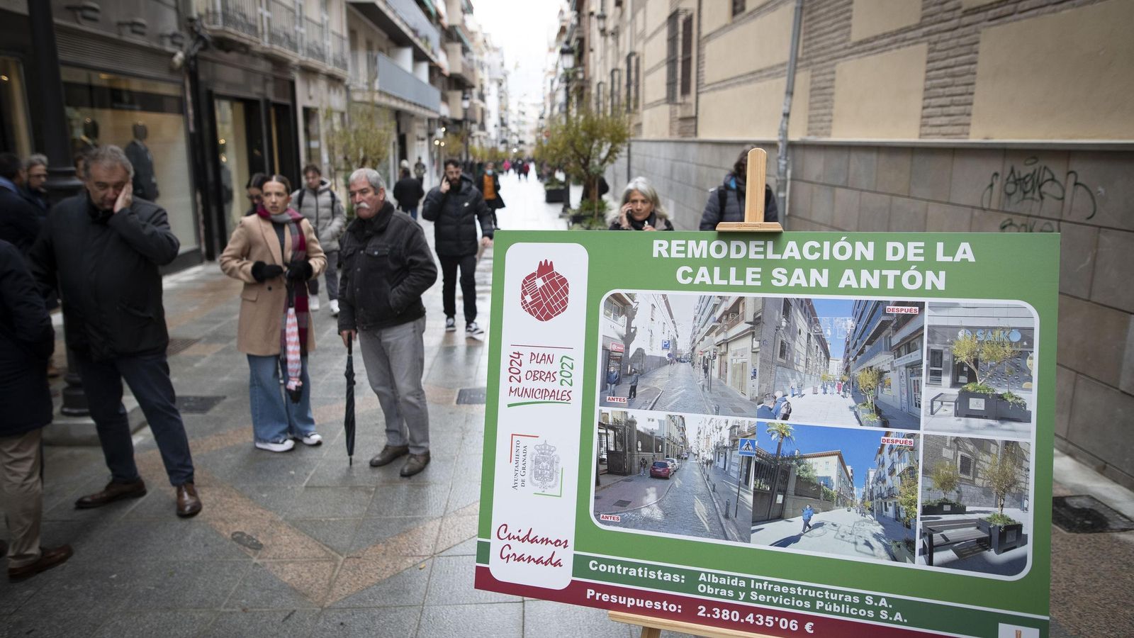 La reforma contempla priorizar al peatón con acera y calzada al mismo nivel y mejoras