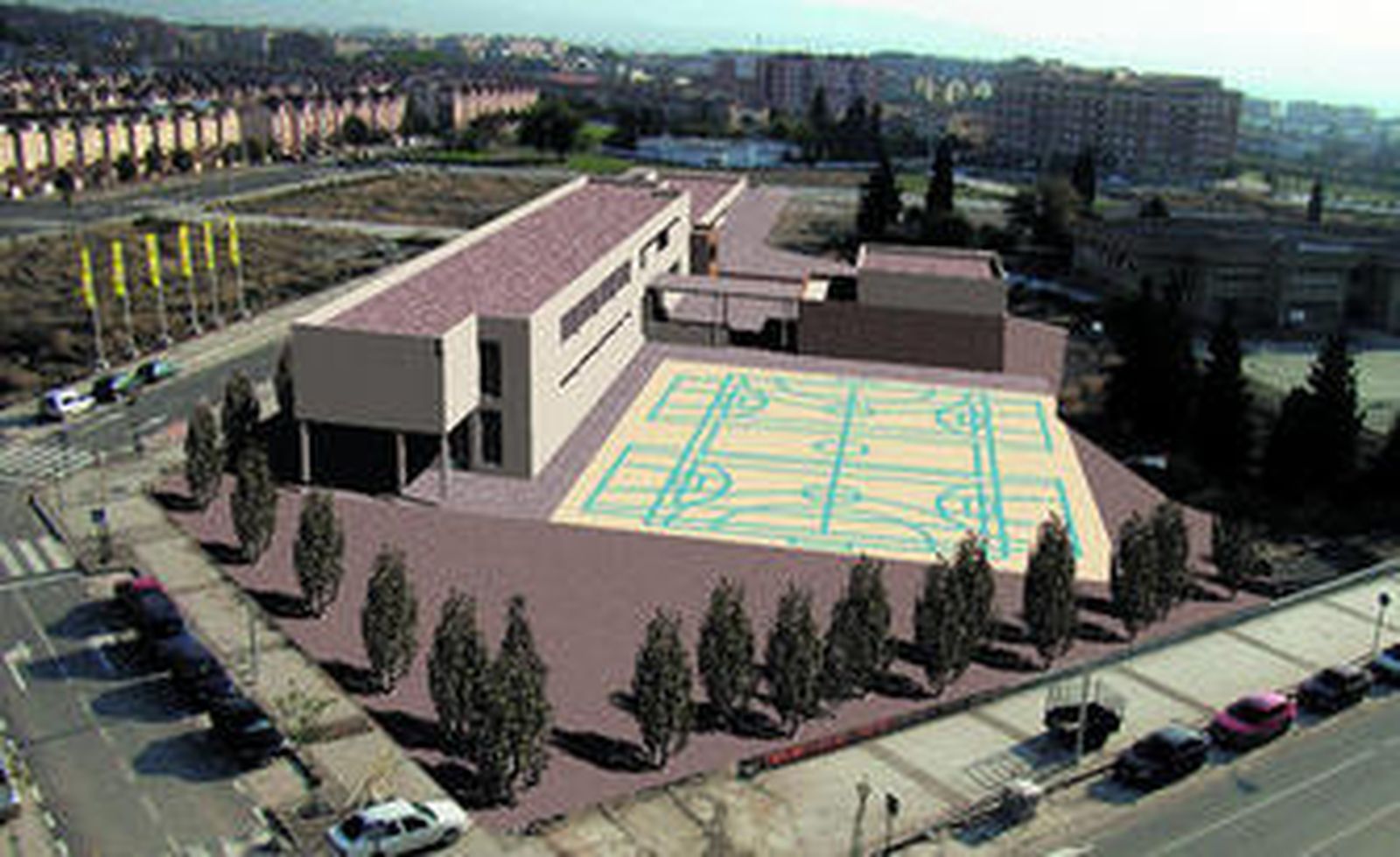 Imagen virtual del colegio de Infantil y Primaria que se va a construir en la zona de Parque Almunia, en Granada capital.