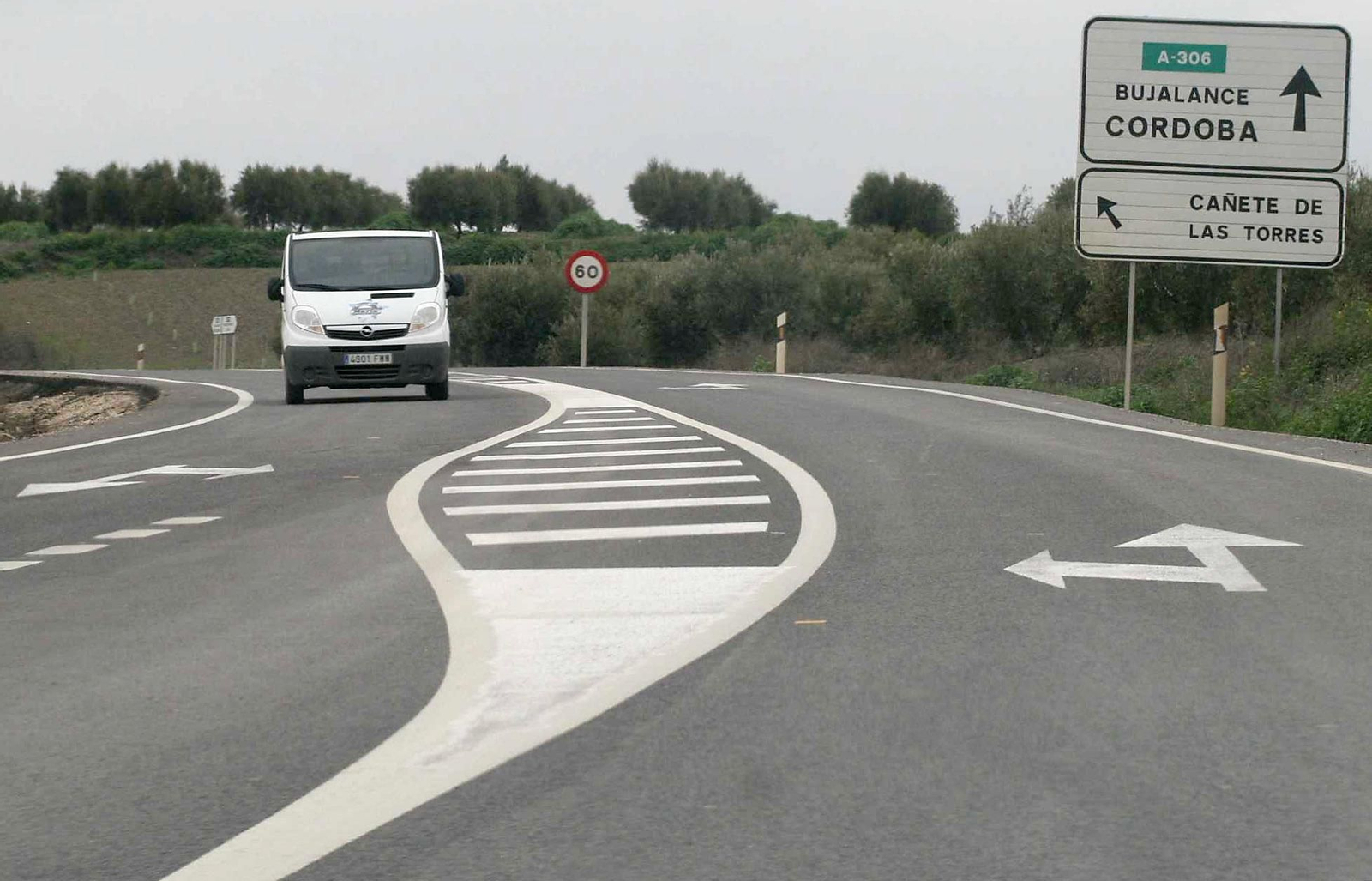 Carretera entre Córdoba y Jaén.