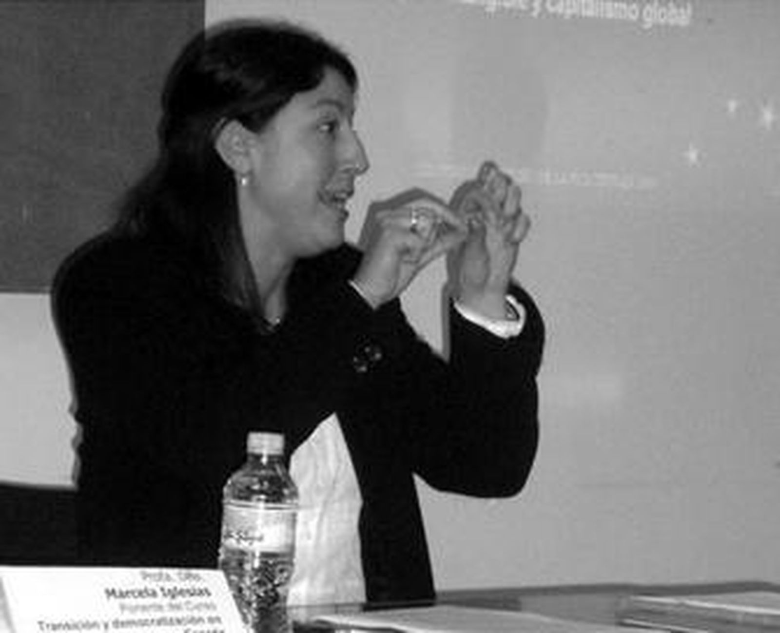 La investigadora Marcela Iglesias, durante su intervención.