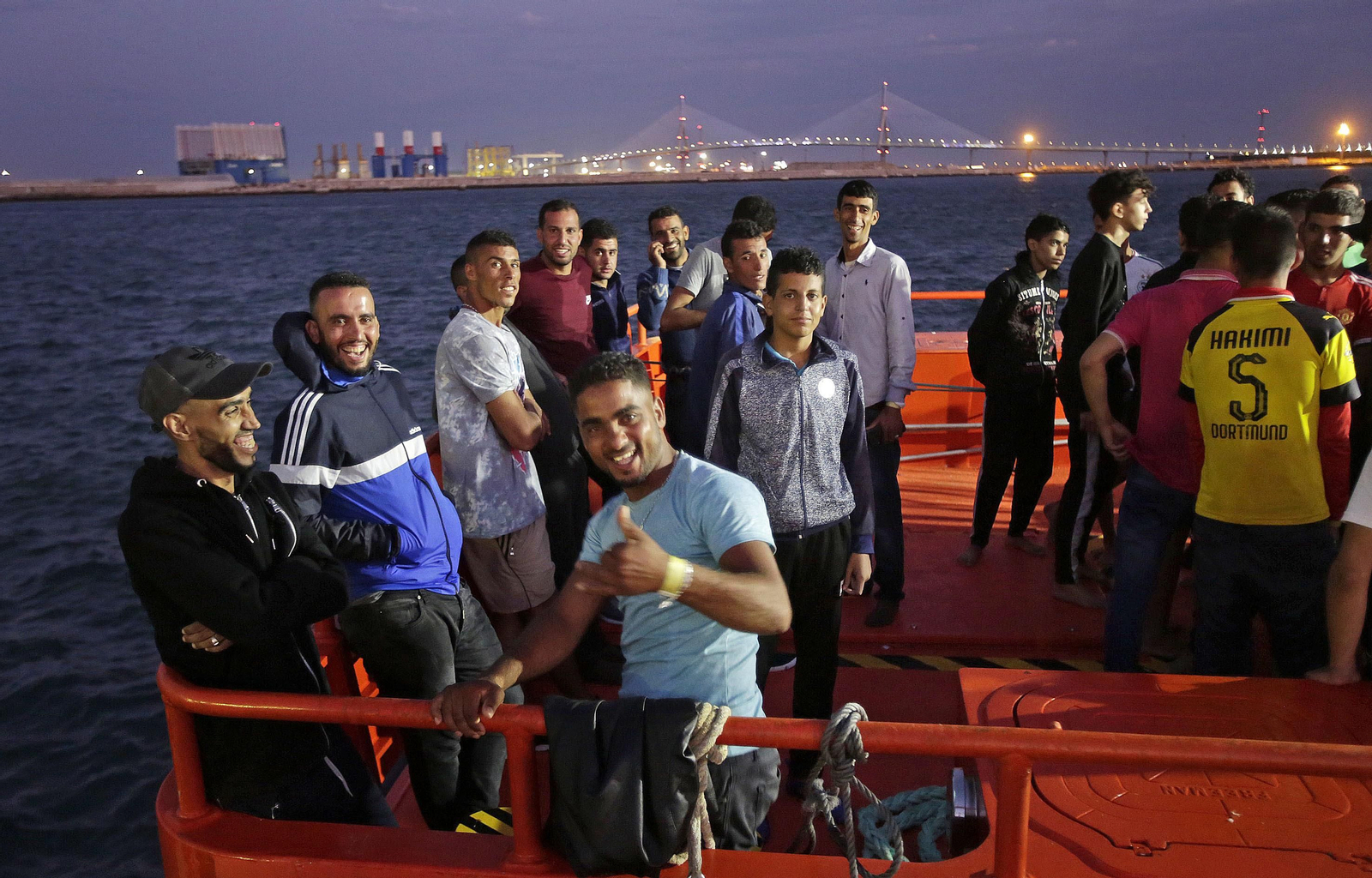 Llegada de migrantes a Puerto América