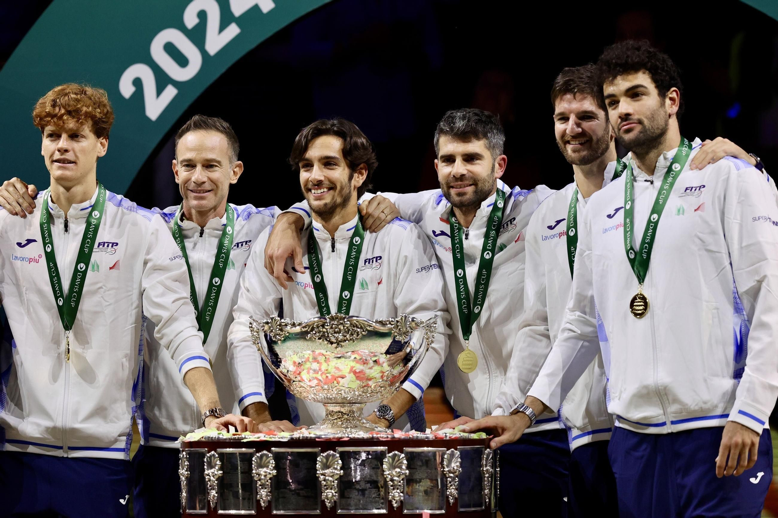 La celebración de Italia de la Copa Davis en Málaga, en fotos