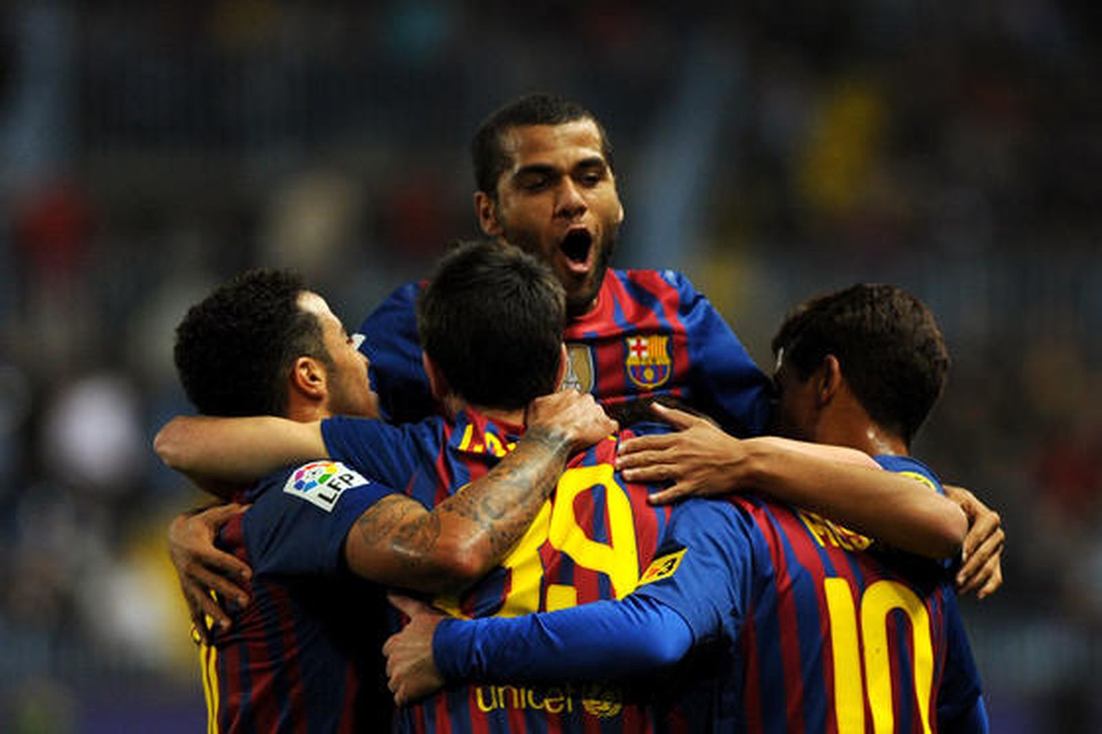 El Málaga es goleado en casa ante el Barcelona (1-4). / AFP