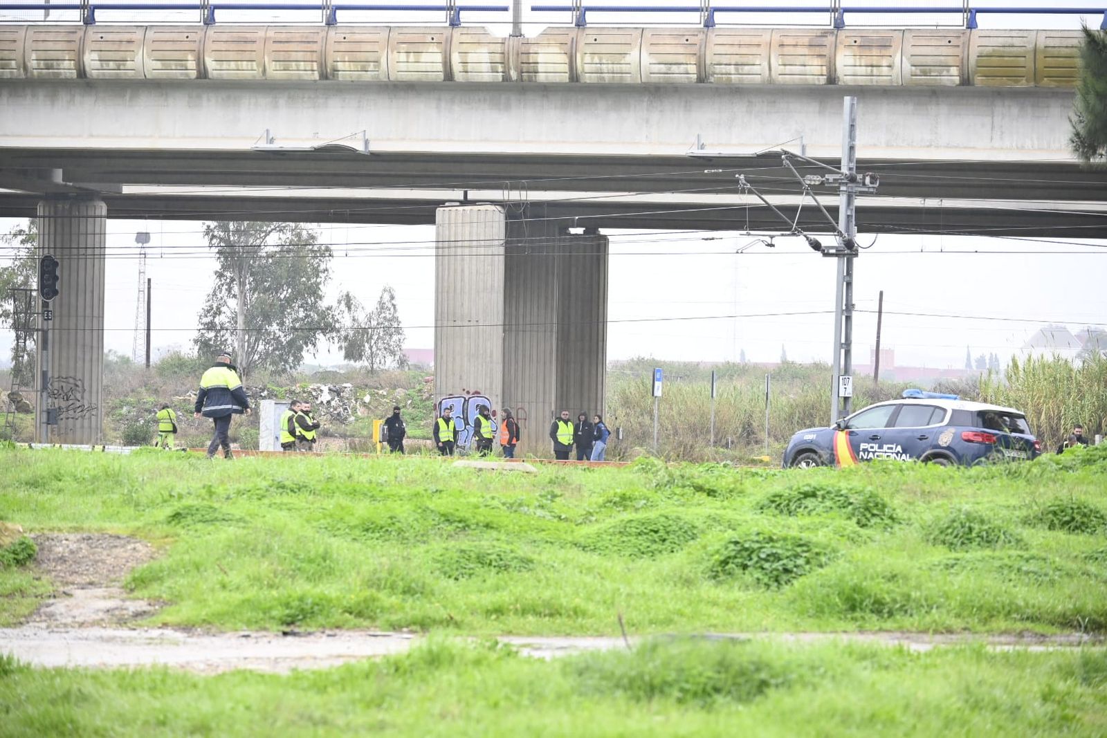 El lugar donde ha aparecido el hombre sin vida.