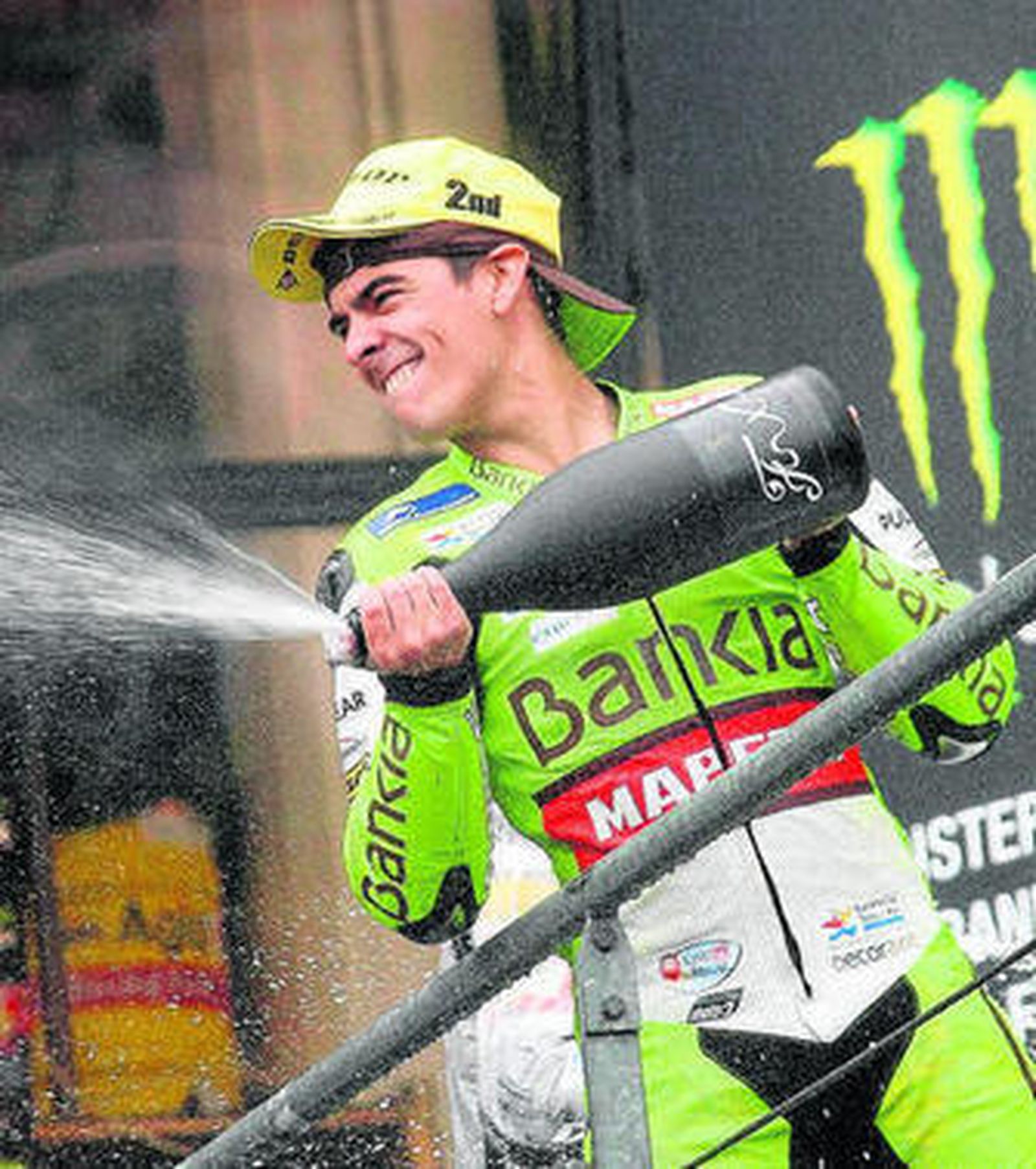 Alberto Moncayo, celebrando su segundo puesto en Le Mans.