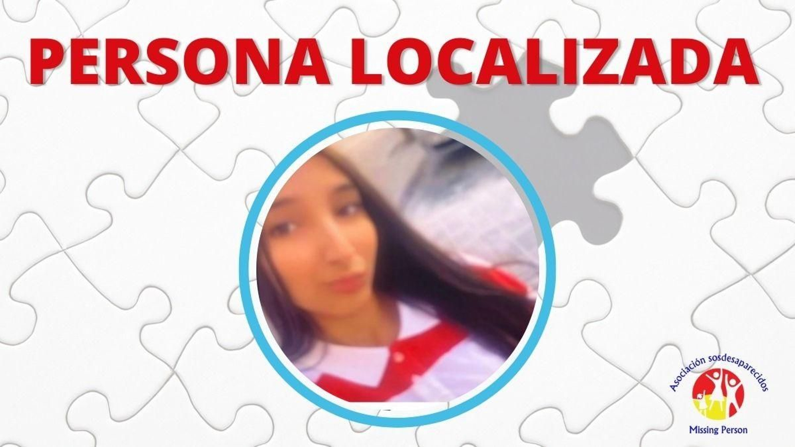 Imagen de la joven jiennense ya localizada.