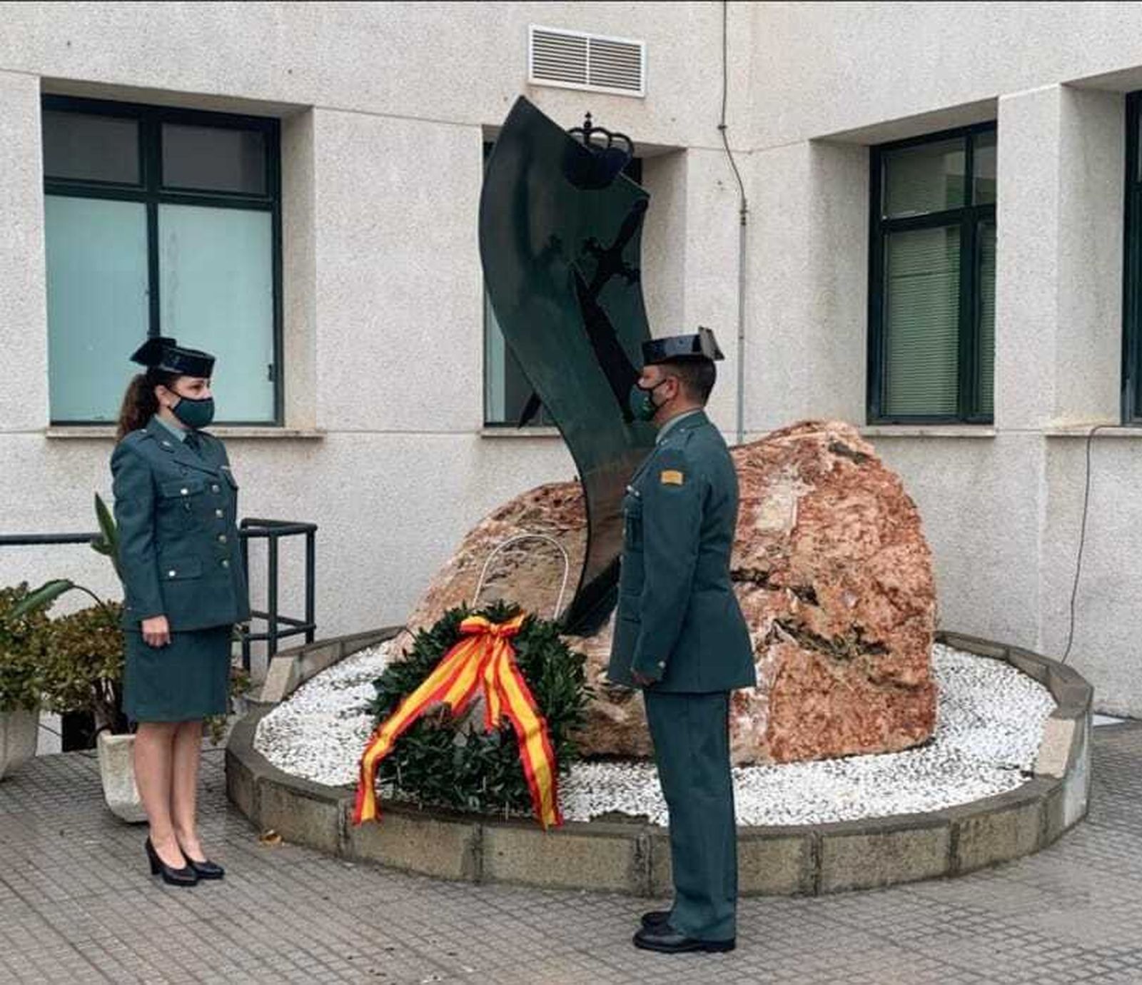 Una imagen del homenaje de la Guardia Civil a los fallecidos en acto de servicio