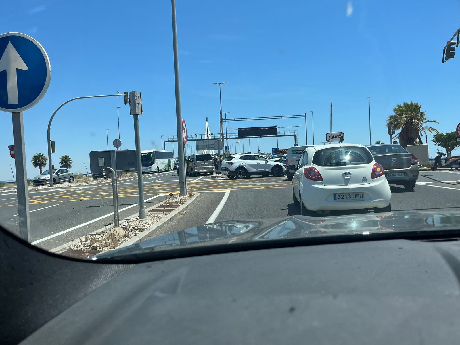 Los vehículos implicados en el accidente