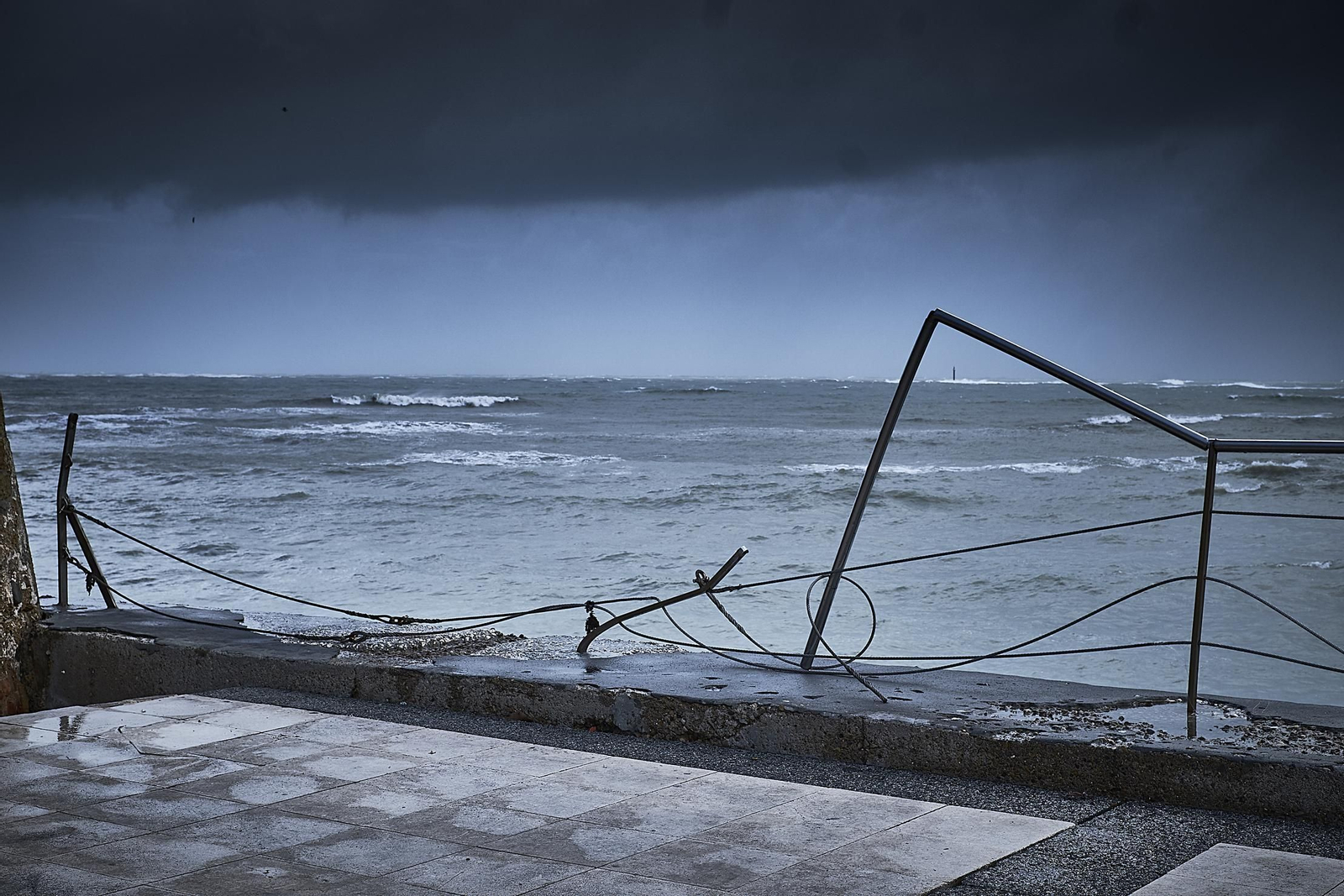 Efectos del temporal en Cádiz