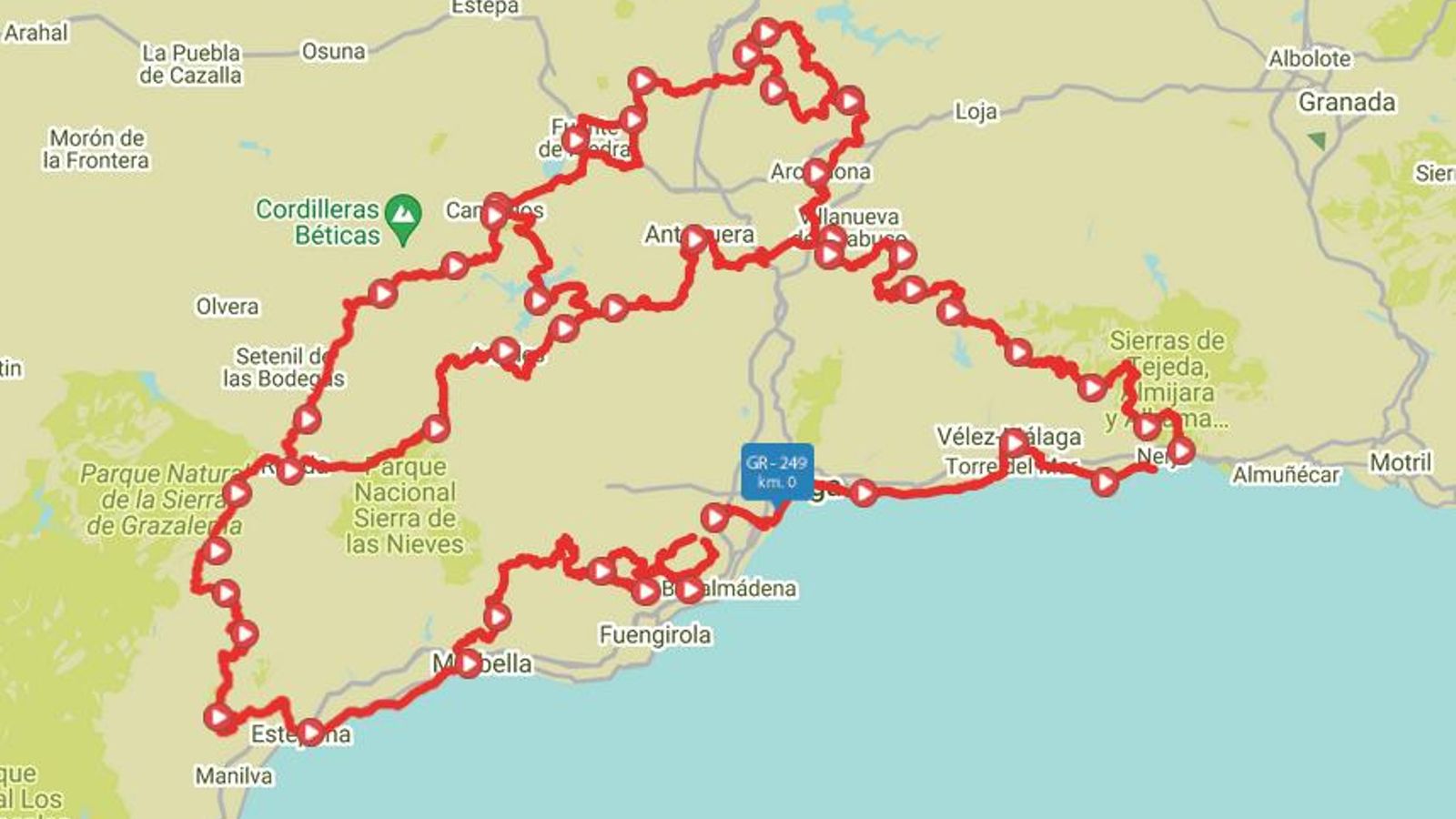 El mapa de la Gran Senda es la verdadera joya.