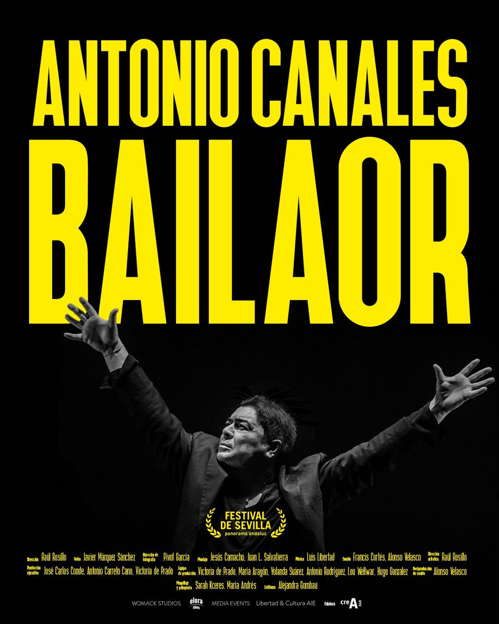 Cartel del documental 'Antonio Canales. Bailaor', dirigido por Raúl Rosillo.