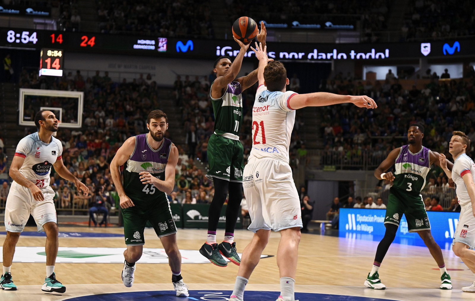 El Unicaja-Obradoiro, en fotos
