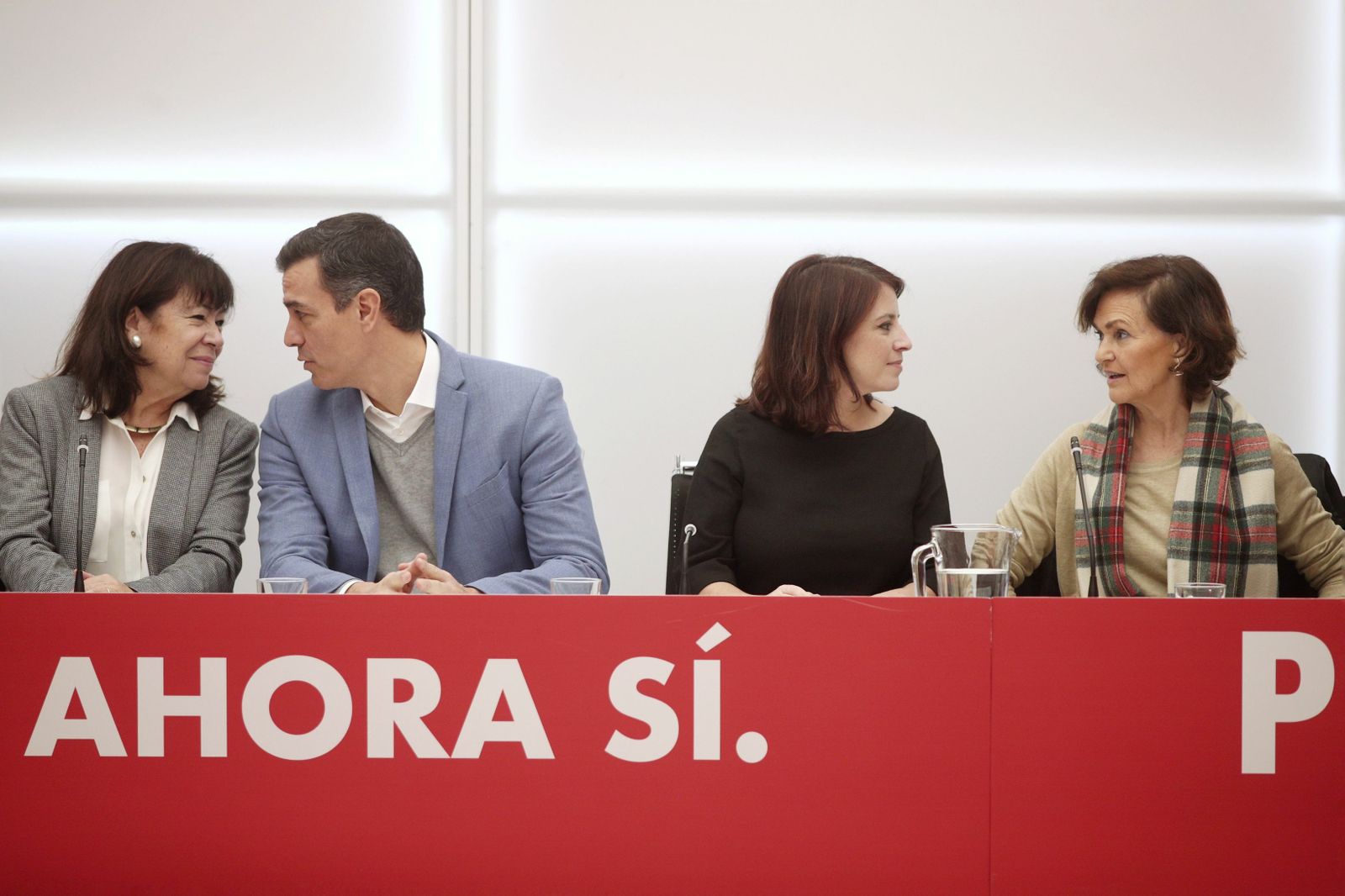 Pedro Sánchez, en la Ejecutiva del PSOE de este viernes.