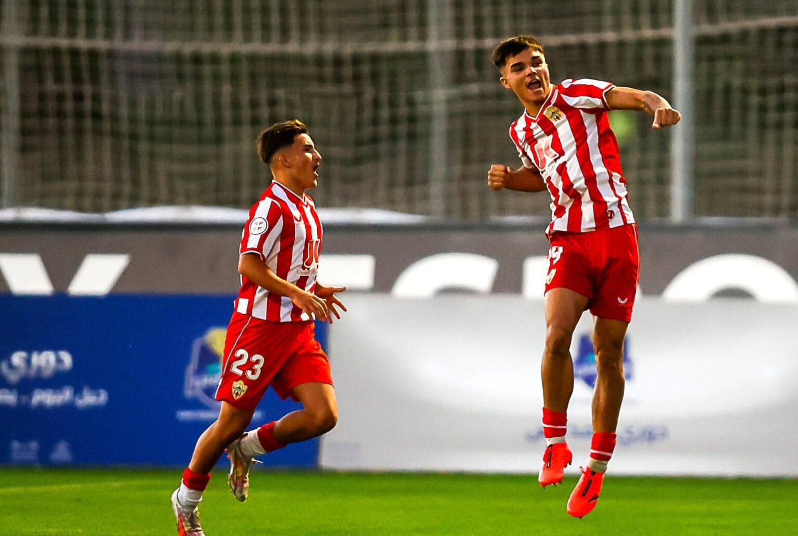 José Ismael celebra su gol en la Al Abtal Internacional Cup contra los Future Falcons José Ismael celebra su gol en la Al Abtal Internacional Cup contra los Future Falcons