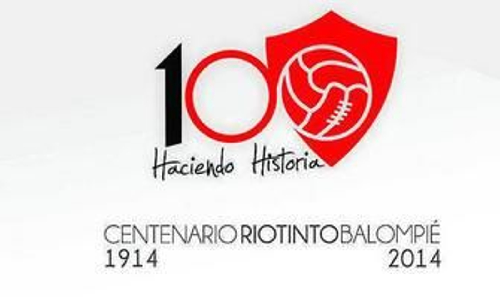 Logo del centenario del conjunto riotinteño.