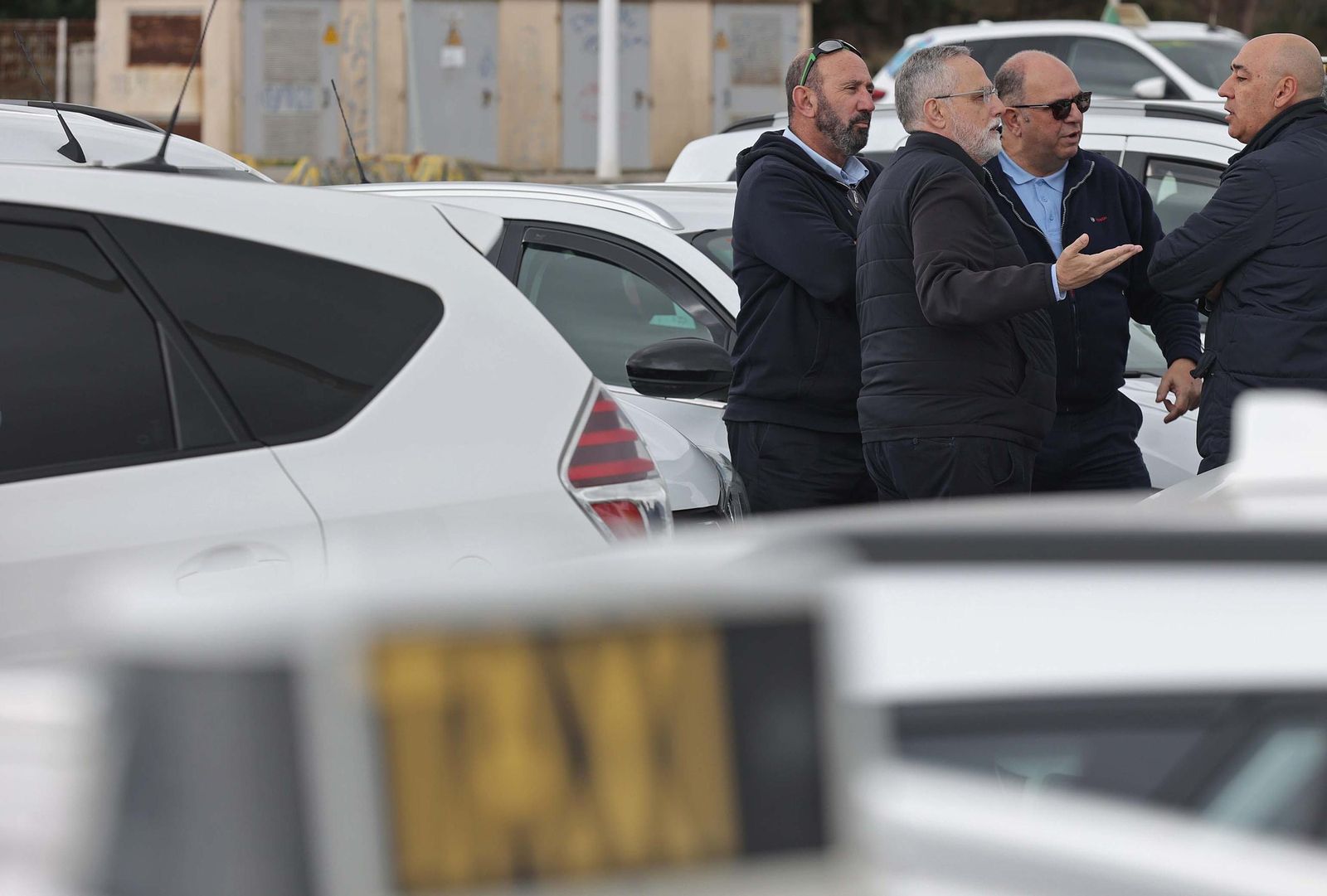 Fotos de las protestas de los taxistas en Algeciras