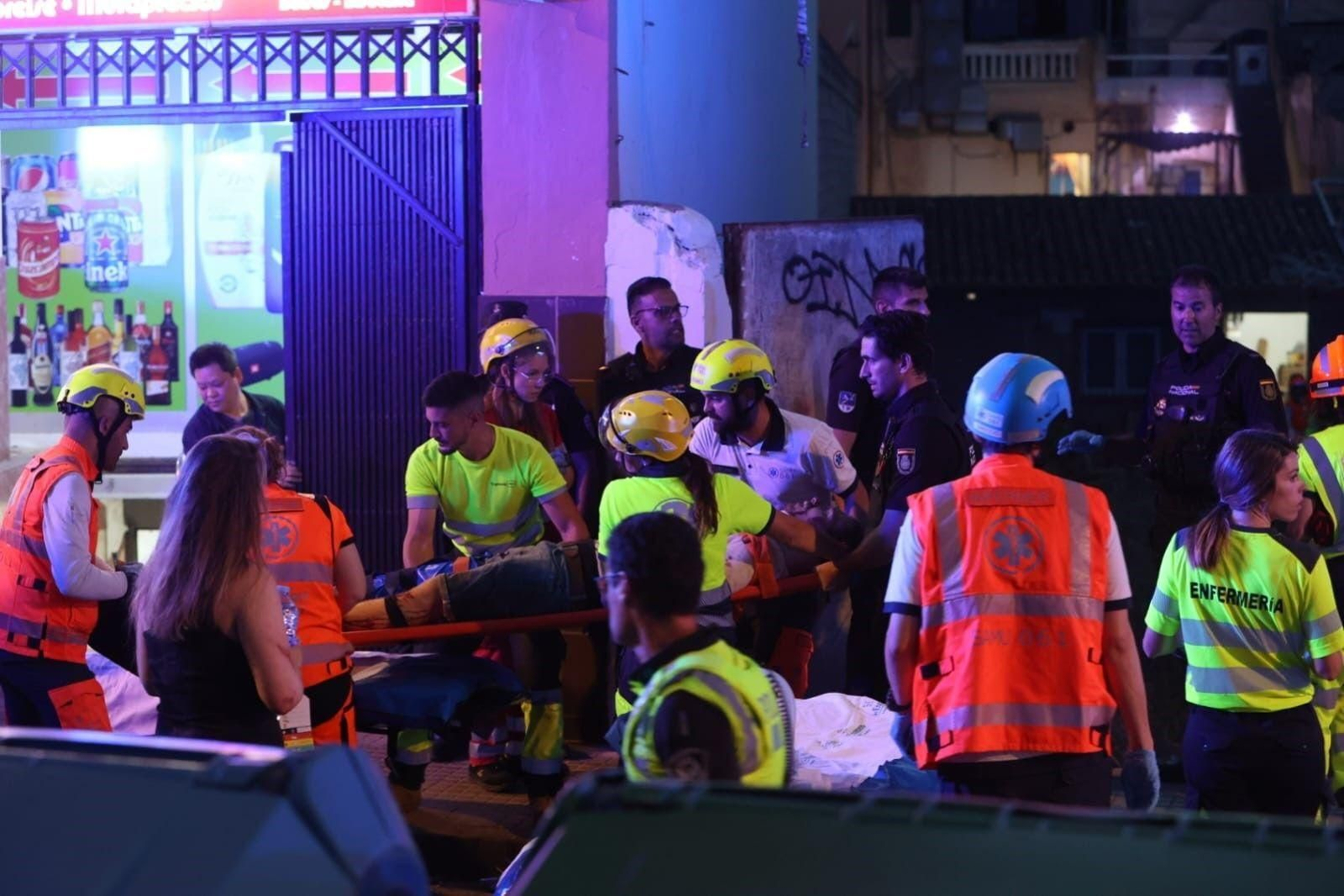 Las imágenes del derrumbe del restaurante en Palma