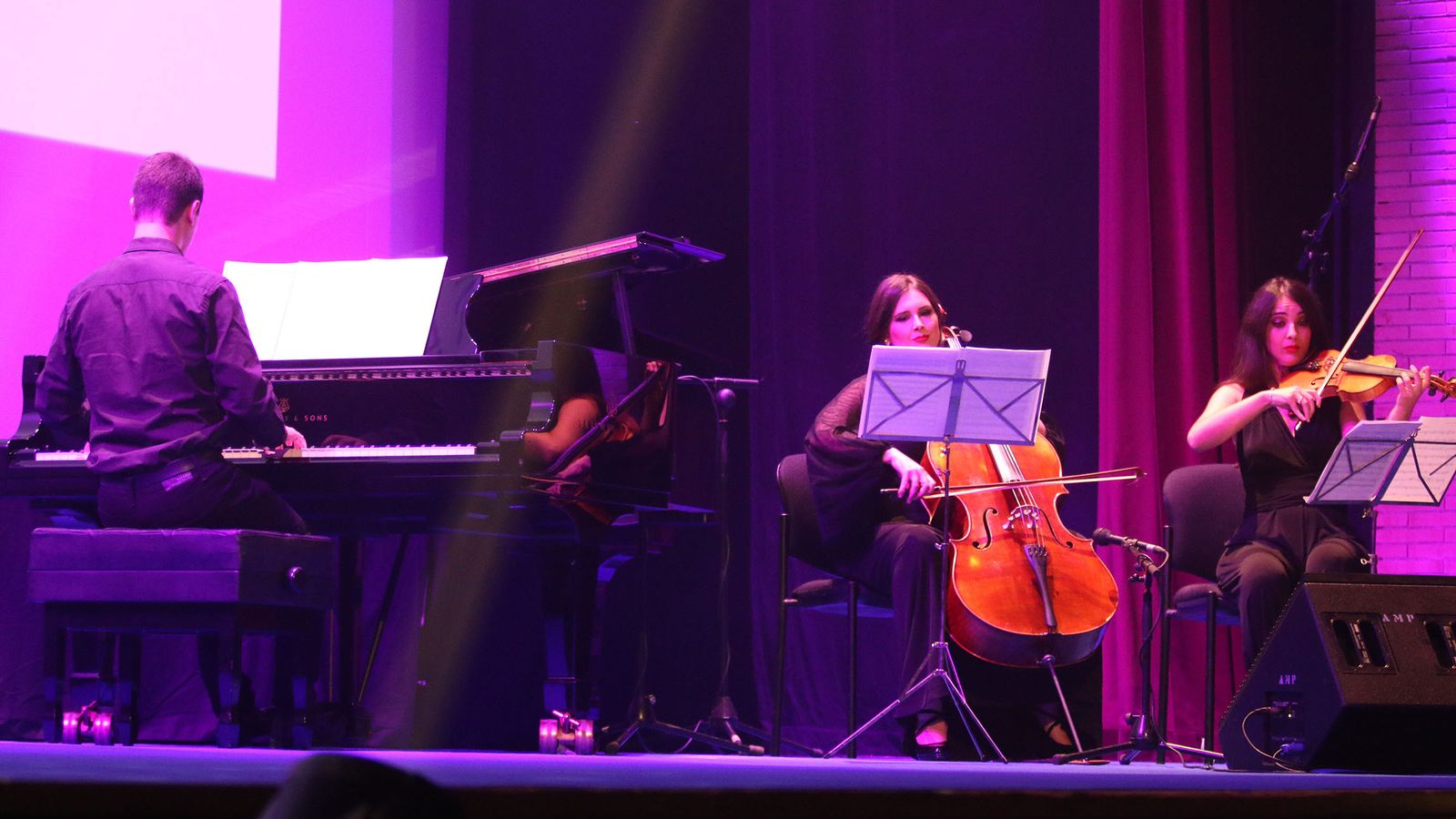 Happy Strings interpretó música de bandas sonoras.