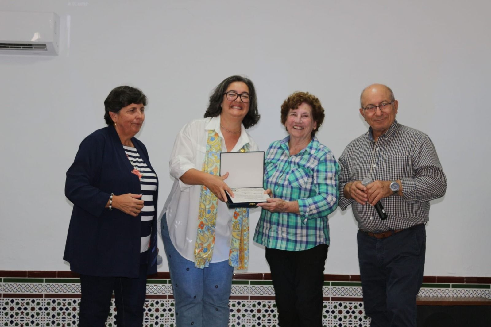 Un momento del homenaje a los socios de esta entidad