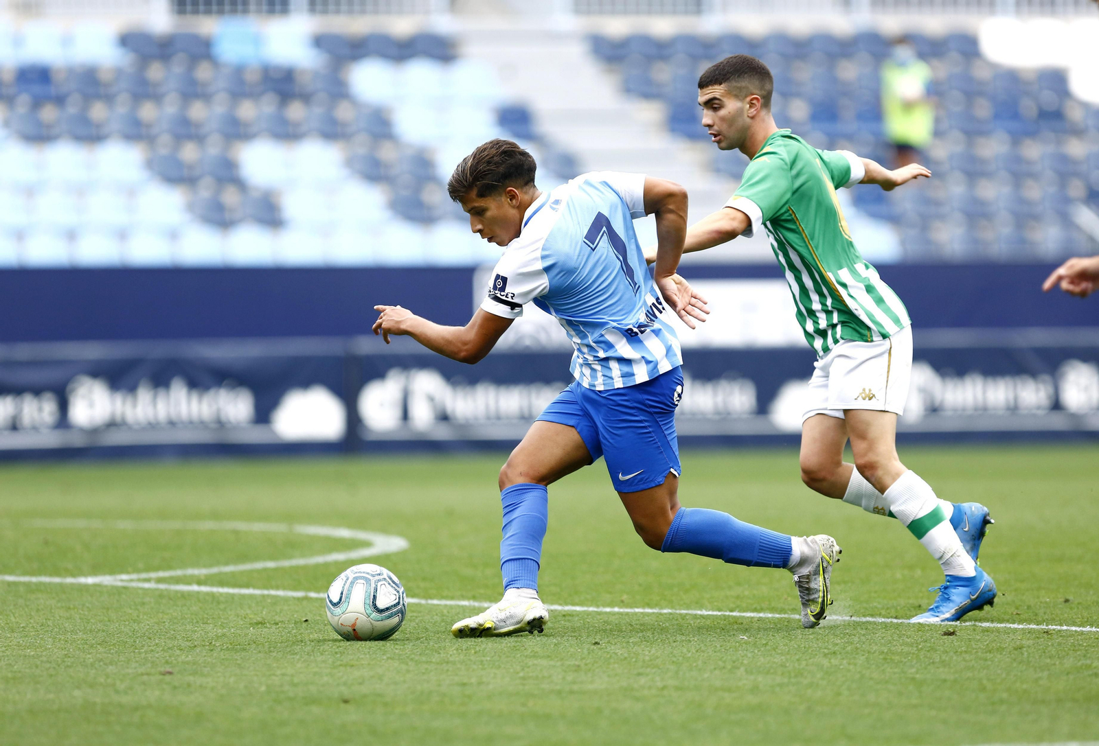 Haitam Abaida, durante el Málaga-Betis.