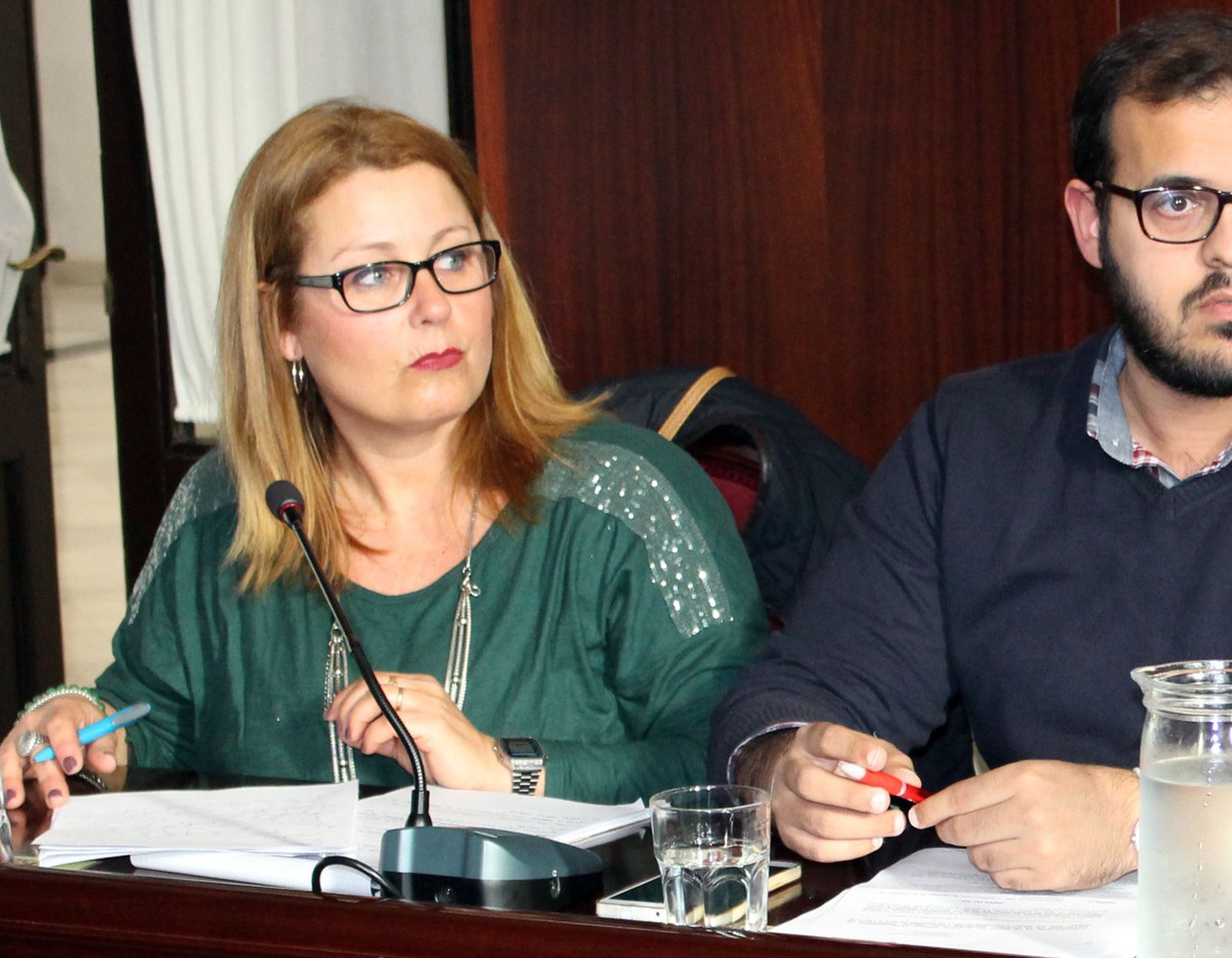 Eva Basadre, en el pleno del Ayuntamiento, durante el anterior mandato cuando el PSOE ejercía de oposición