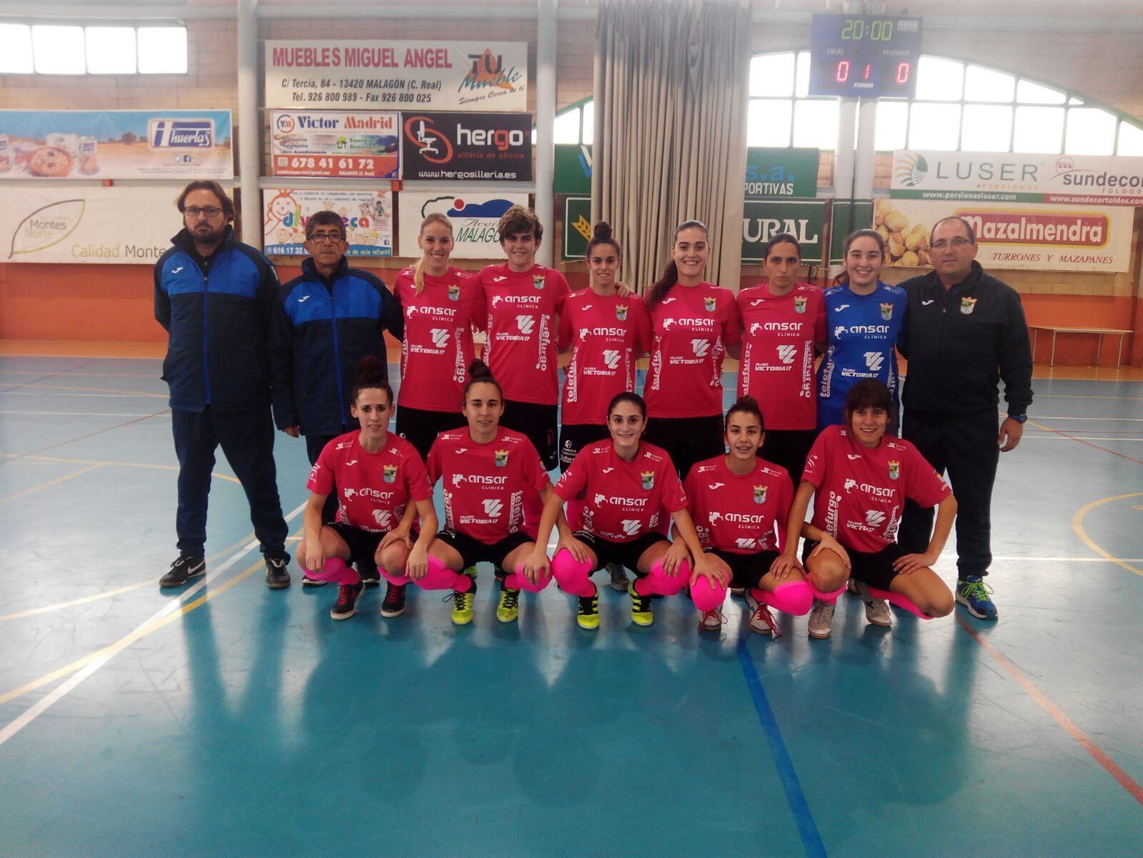 Formación del Guadalcacín en el pabellón Cecilio Alonso.