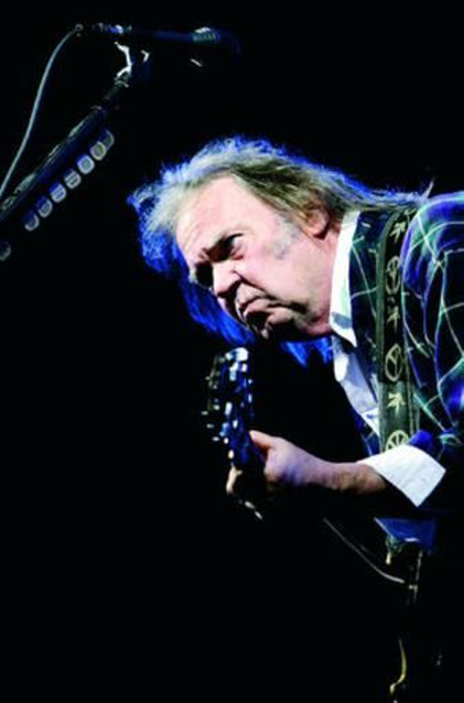 El rockero Neil Young, durante su concierto en el Primavera Sound.