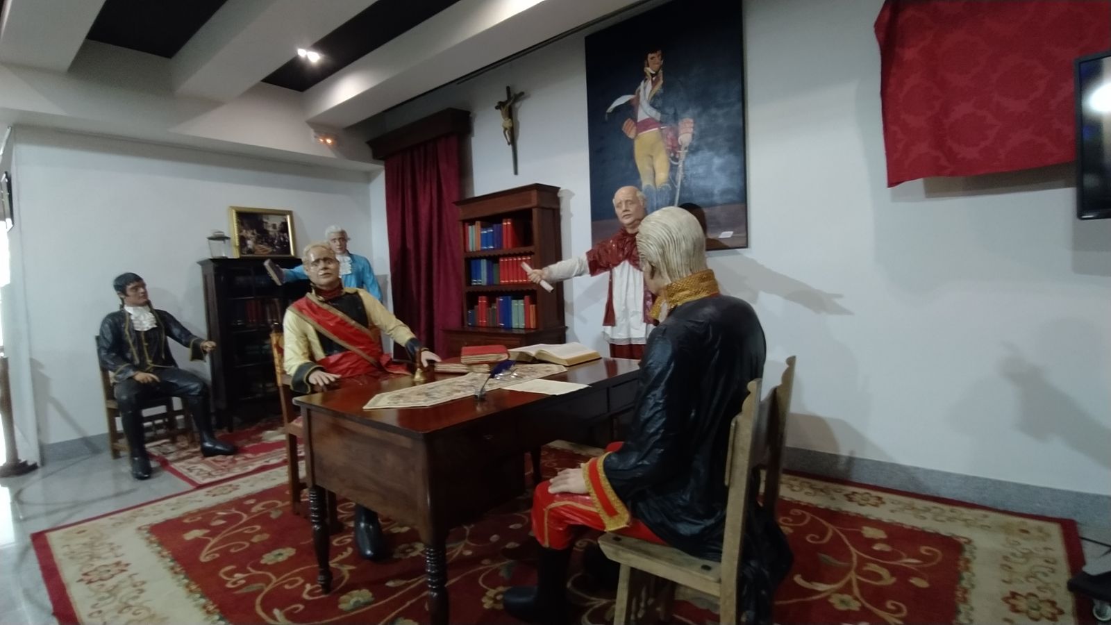 Exposición de figuras que recrean el Consejo de Regencia en San Fernando.
