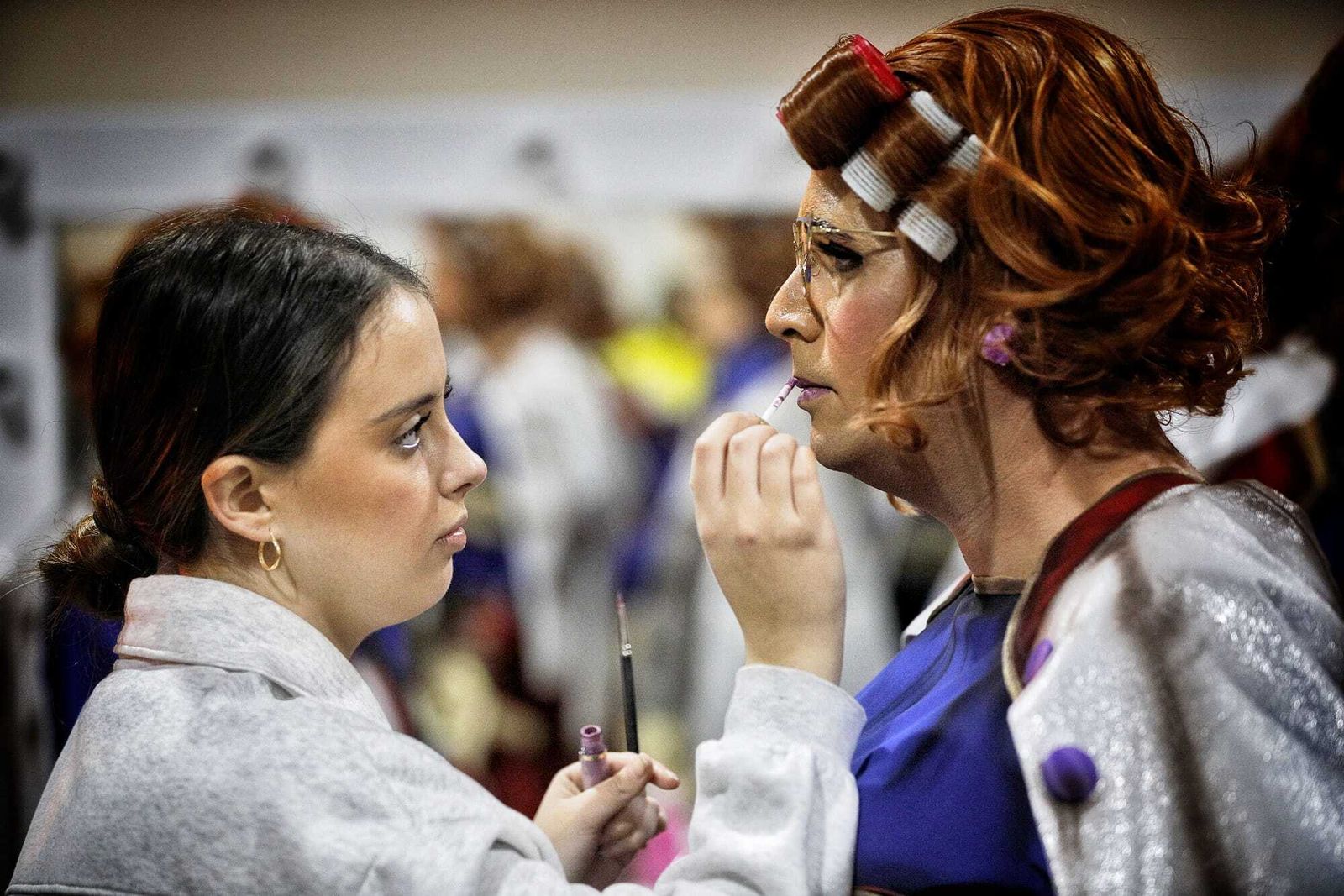 Chirigota 'Todo sobre su Marvel' en camerinos