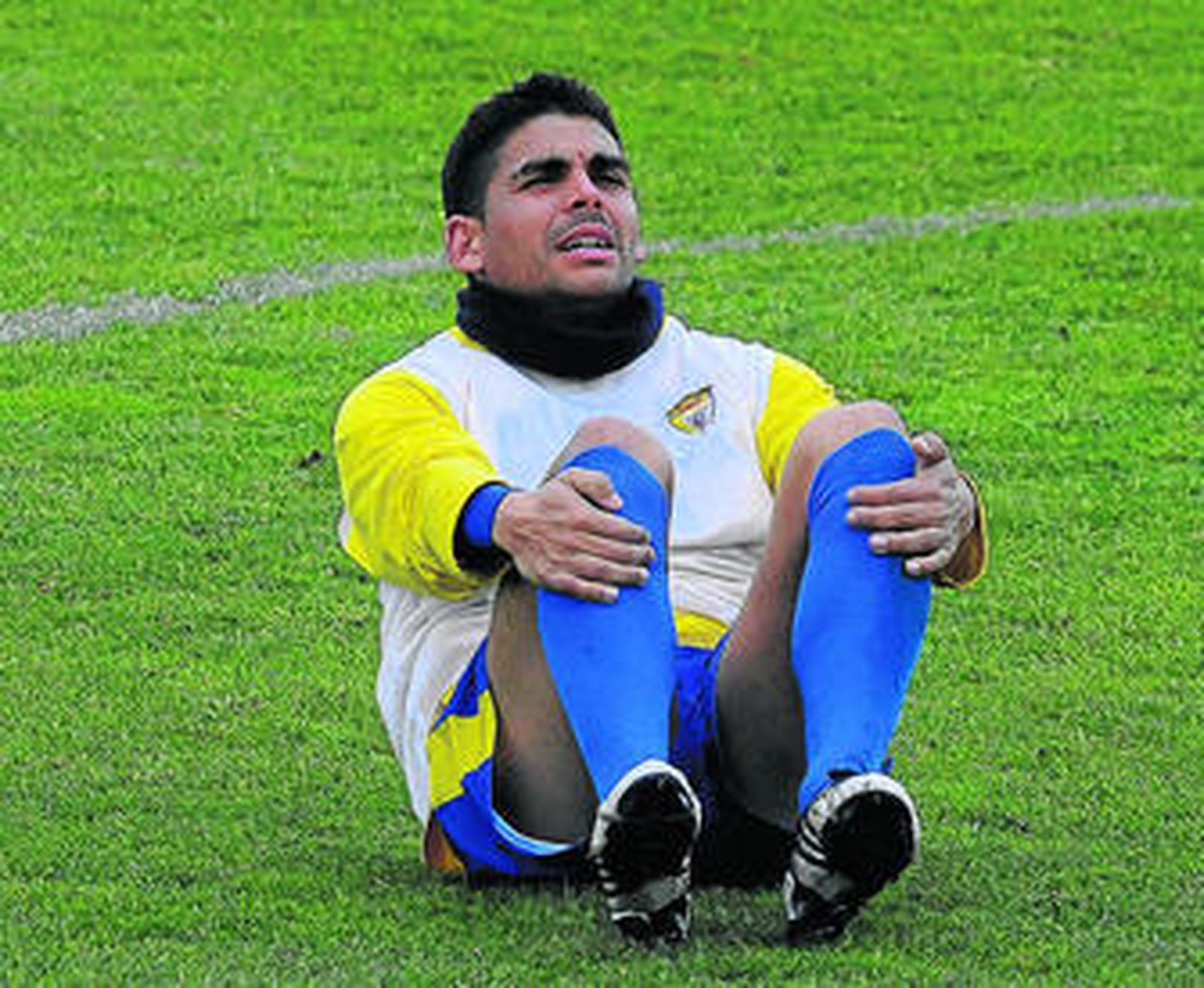 Juanjo Bezares, durante un entrenamiento con el Cádiz en el año 2008.