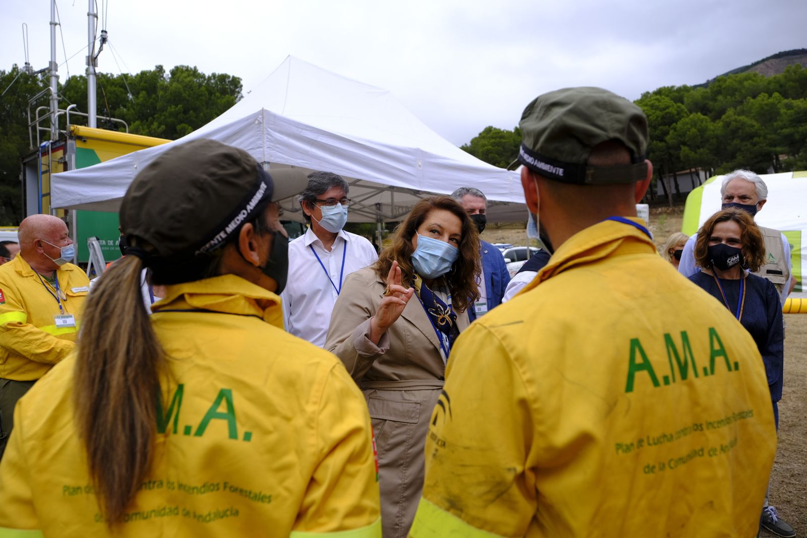 Fotogalería simulacro incendio forestal. Parque periurbano de Castala. Berja (Almería)