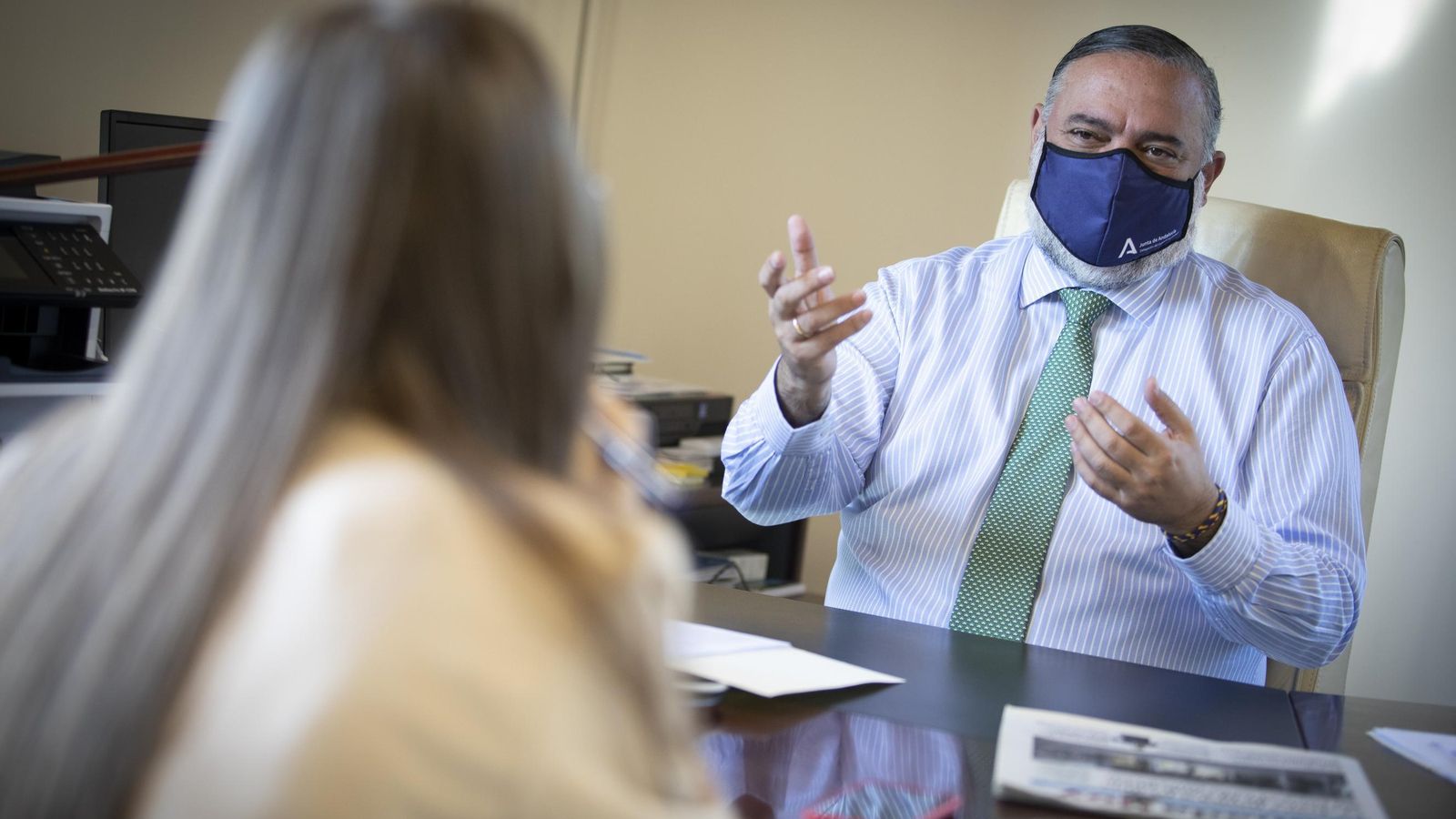Pablo García, durante un momento de la entrevista con Granada Hoy.