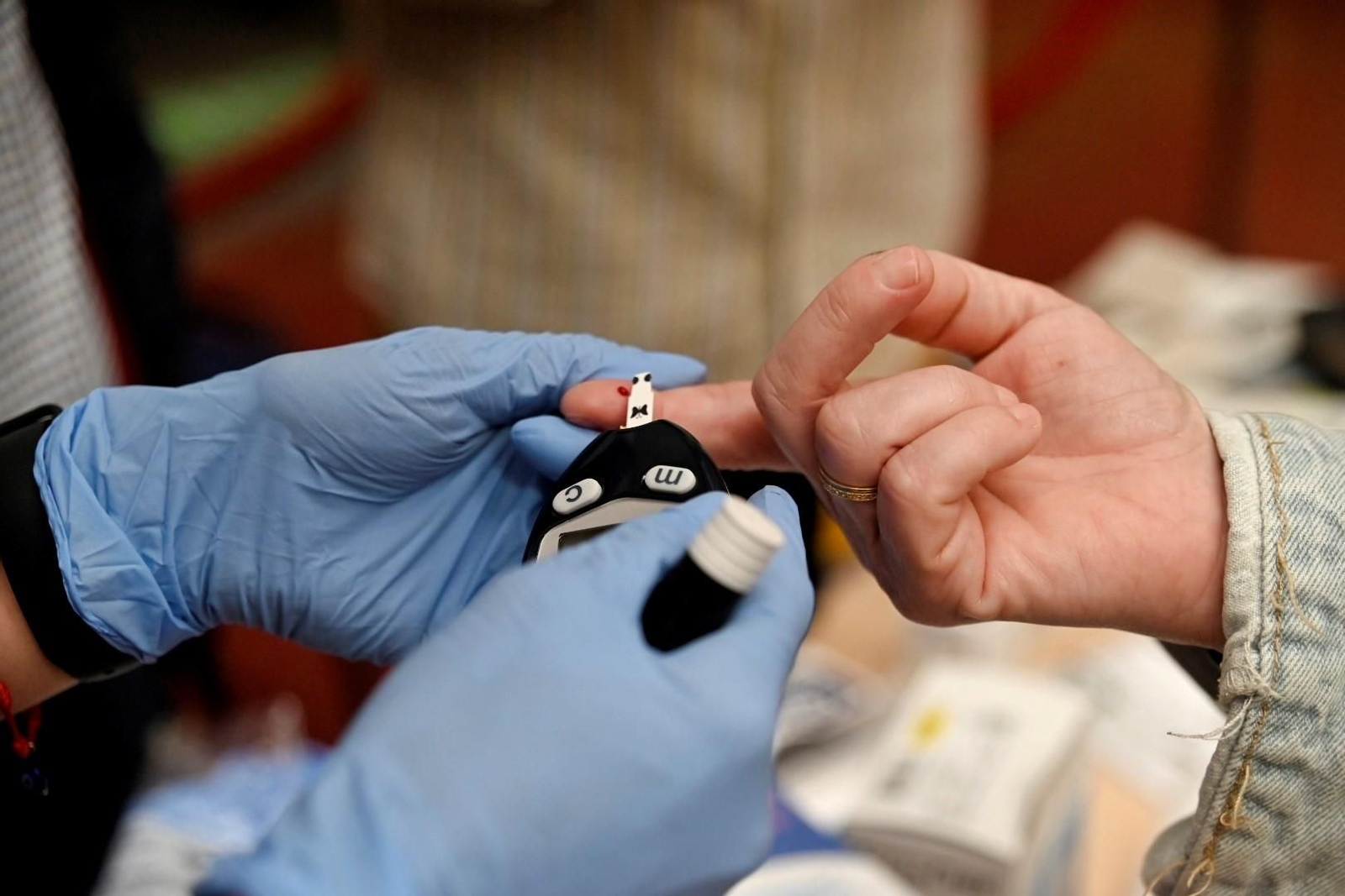 Una prueba de glucemia.