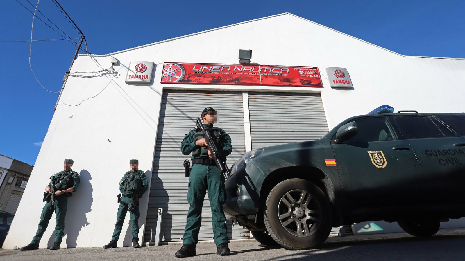 Fotos de los registros de la Guardia Civil en La Línea