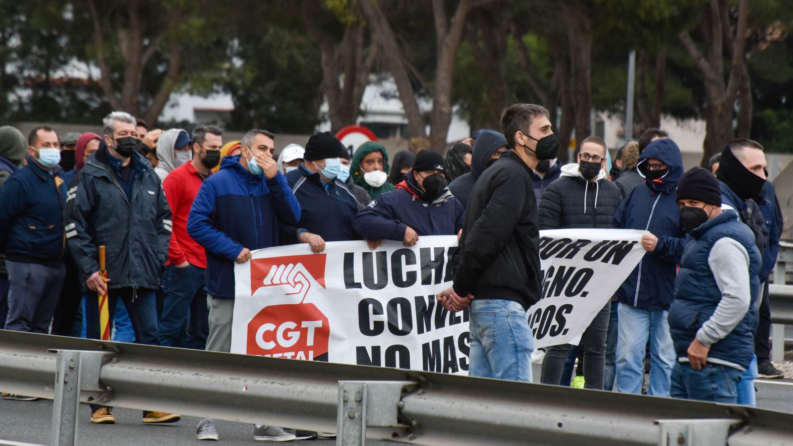 Cuarta jornada de huelga del metal en el Campo de Gibraltar
