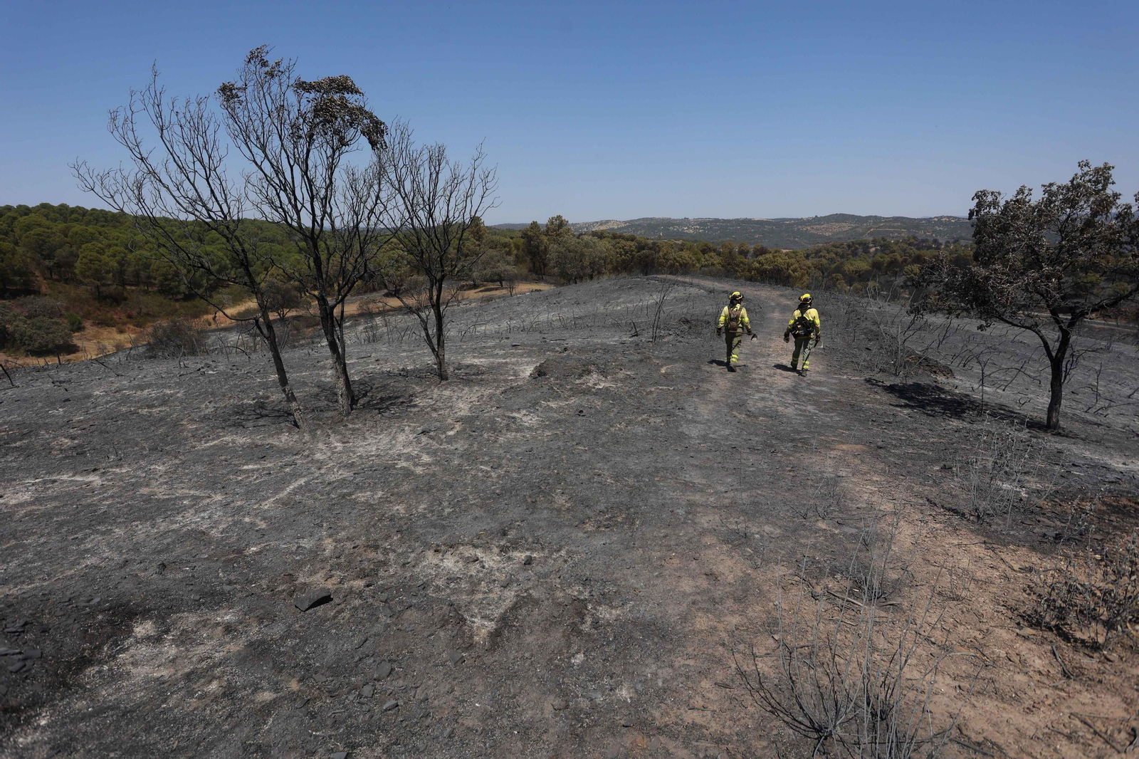 Los efectos del incendio en el Ronquillo en imágenes