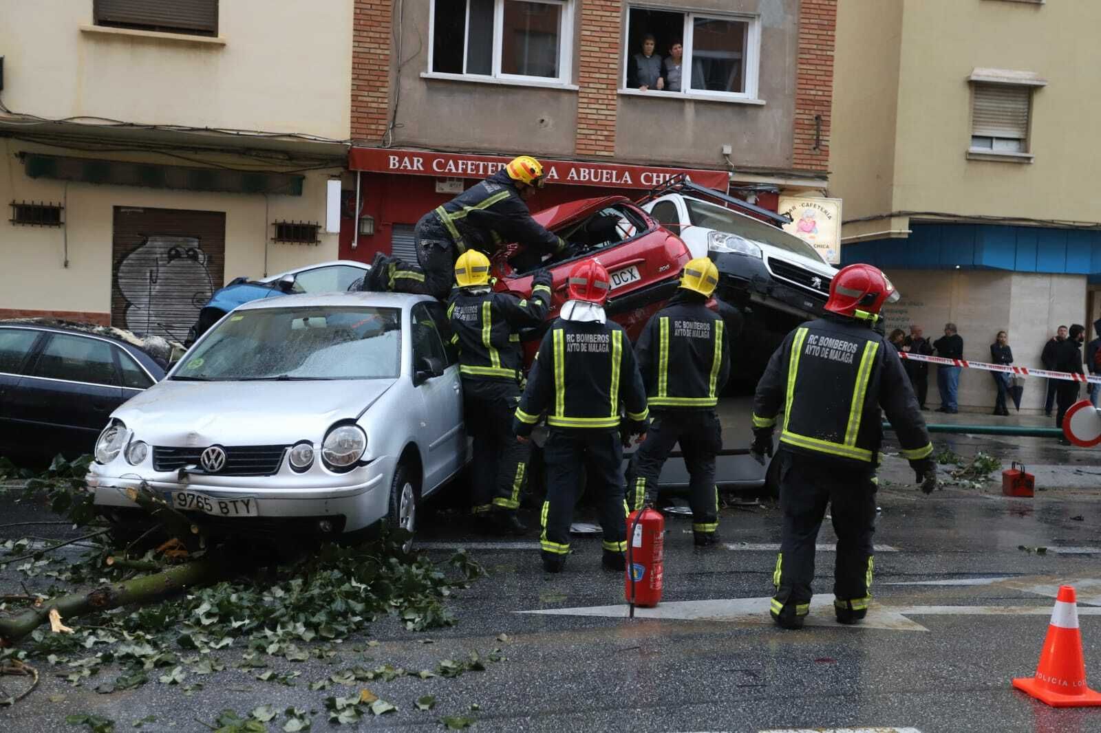 Fotos del accidente del autobús en Málaga