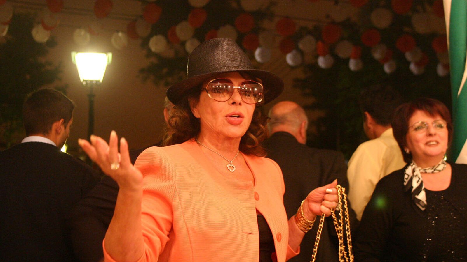 Marujita Díaz en una Feria de Abril