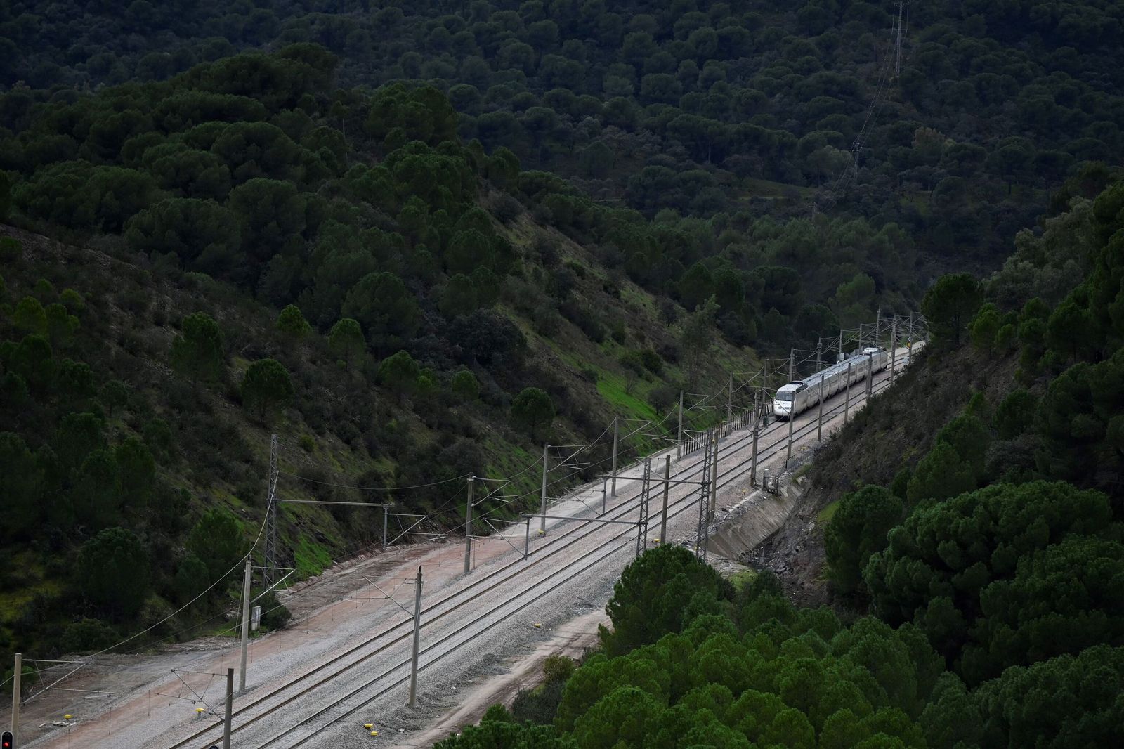 Los trenes vuelven a Adamuz un mes después de la tragedia, en imágenes