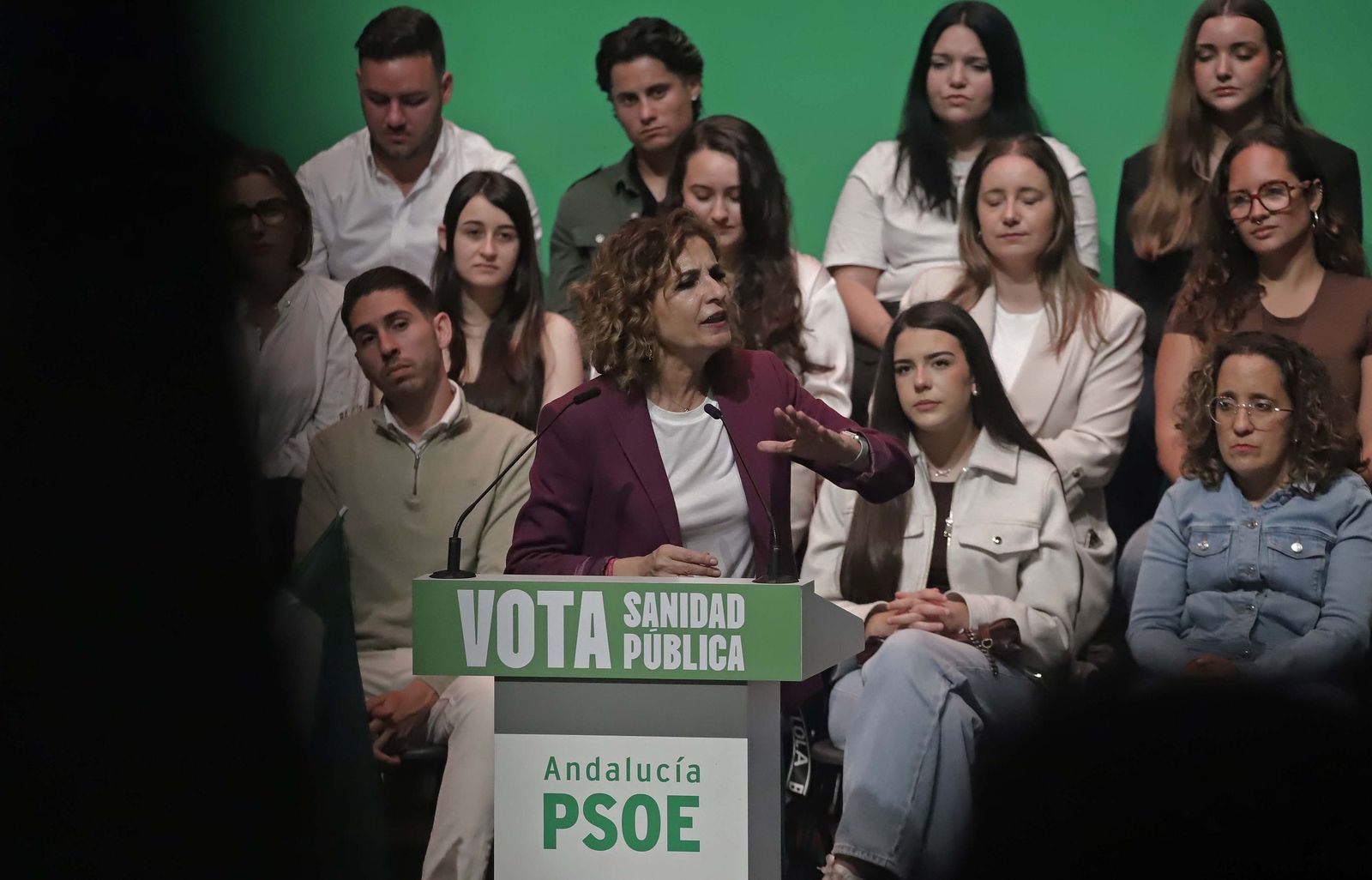 Fotos del mitin del PSOE con Pedro Sánchez y María Jesús Montero en La ...