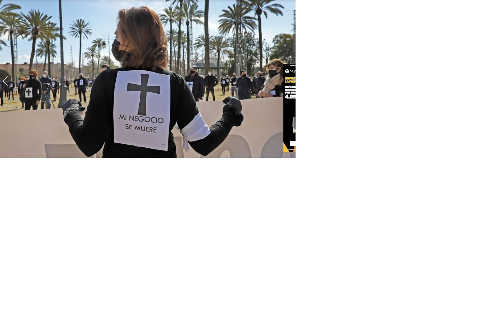 Protesta de los autónomos de Jerez el pasado mes de febrero en el González Hontoria.