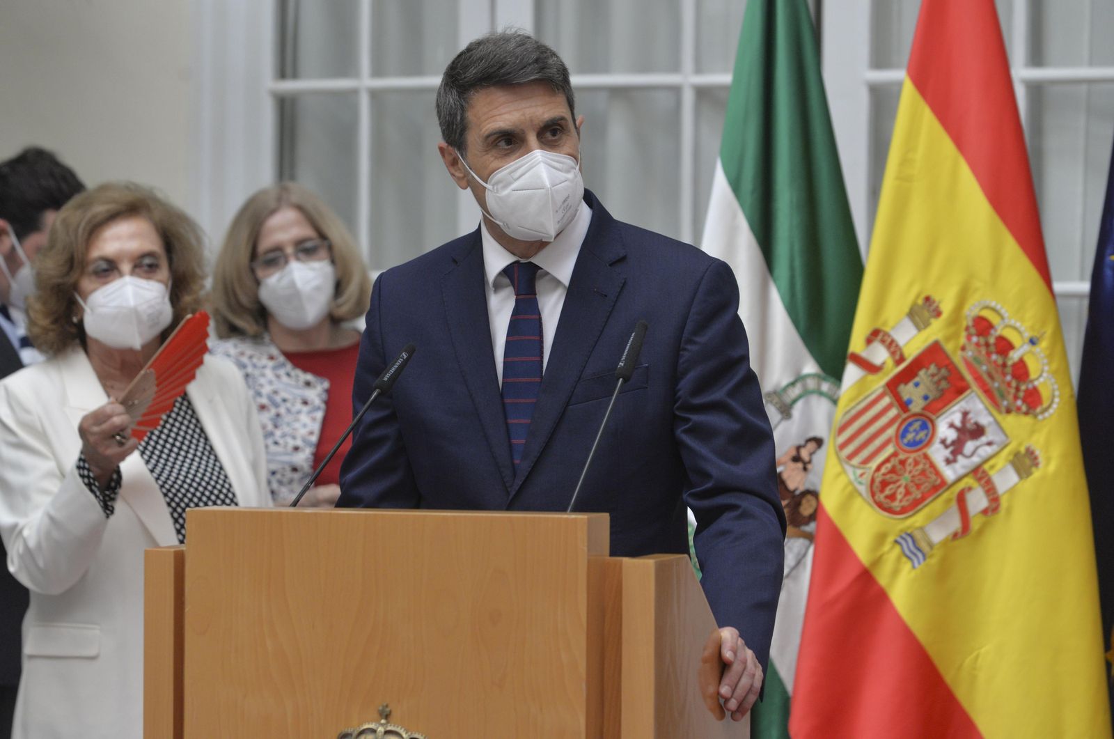 Pedro Fernández, ex alcalde de Baza, en su toma de posesión como delegado del Gobierno en Andalucía.
