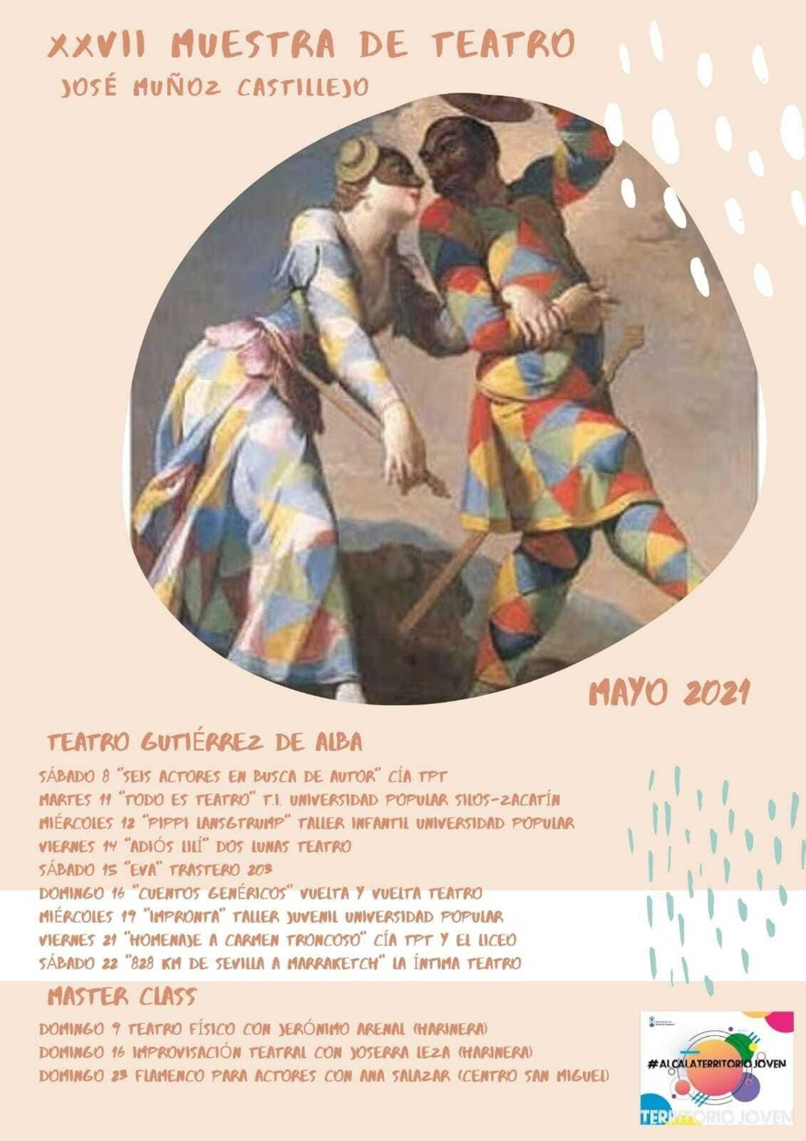 Cartel de la Muestra Teatro Muñoz Castillejo 2021.