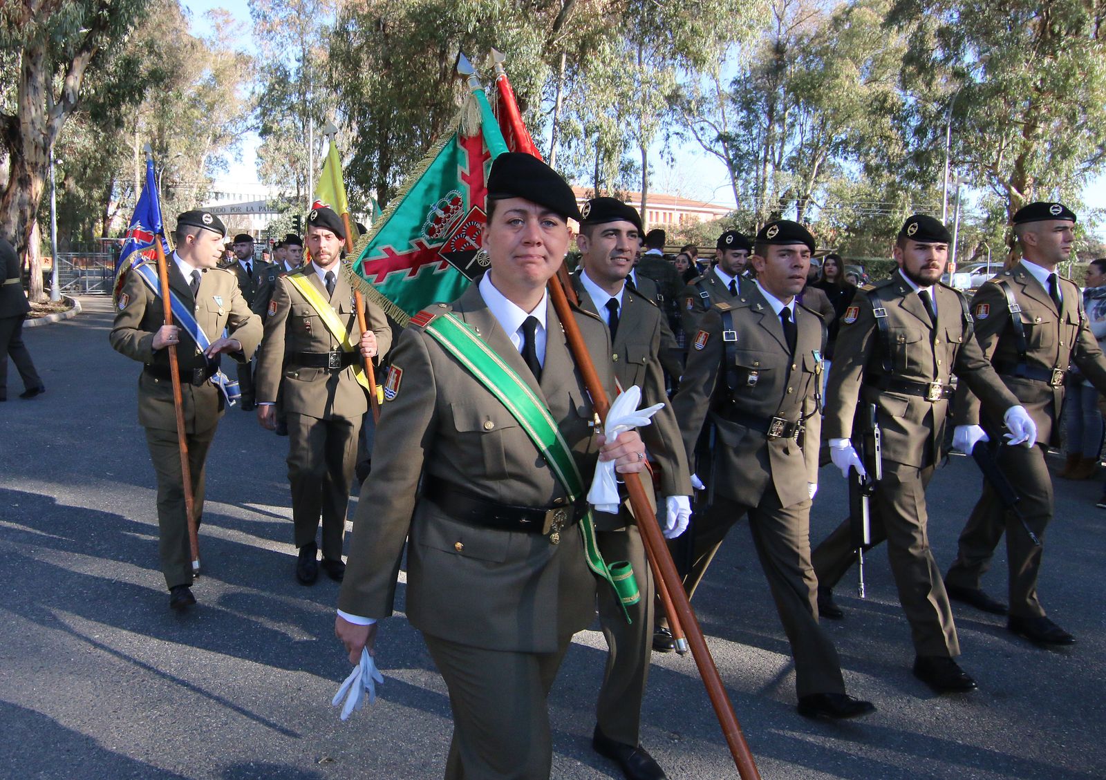Parada militar en la base de Cerro Muriano por el Día de la Inmaculada