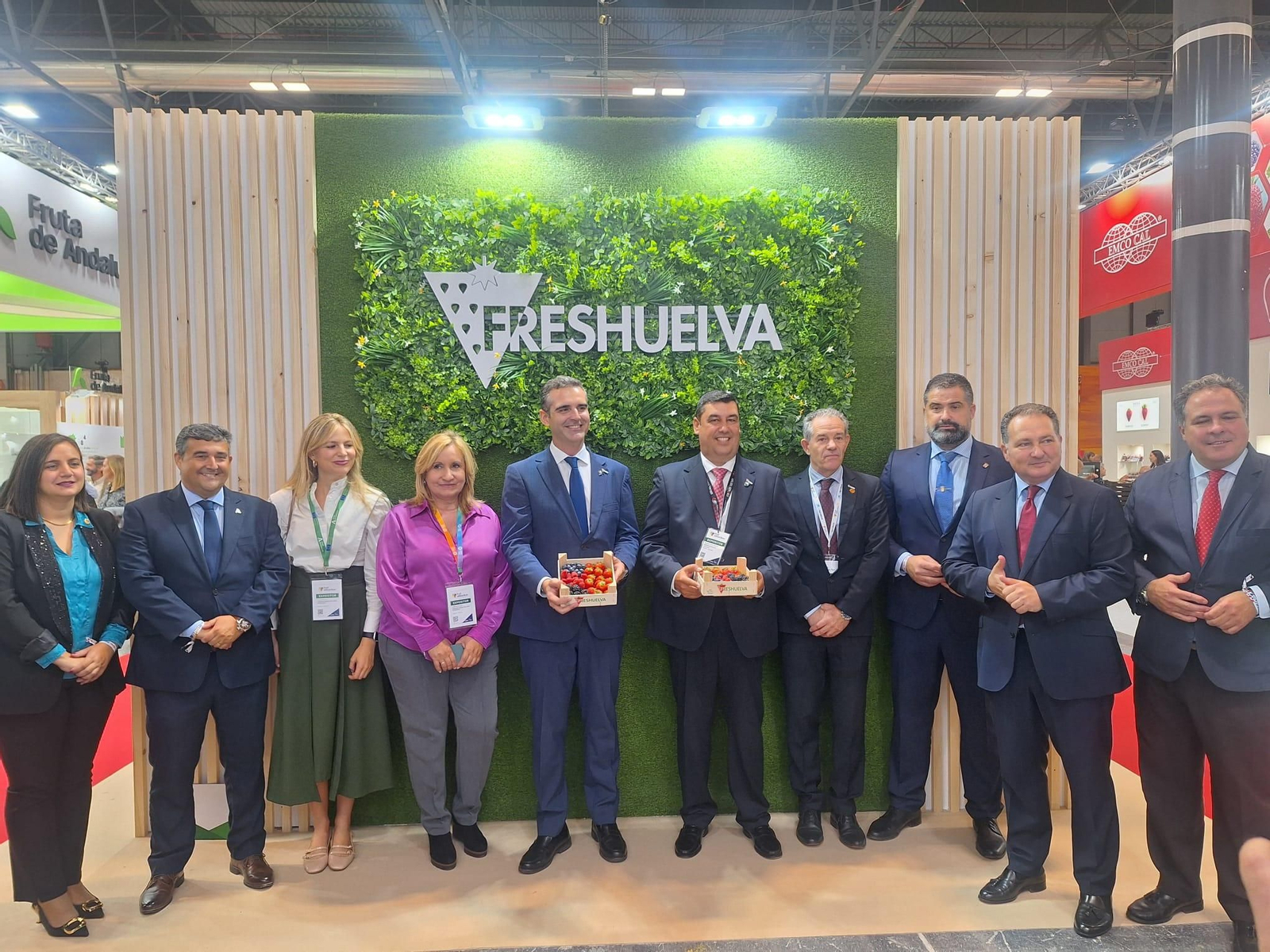 Imágenes de la participación de Huelva en la primera jornada de Fruit Attraction 2024