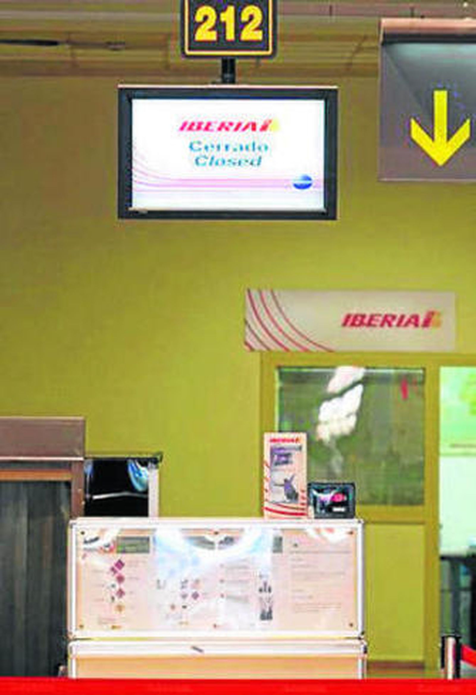 Mostrador de Iberia.