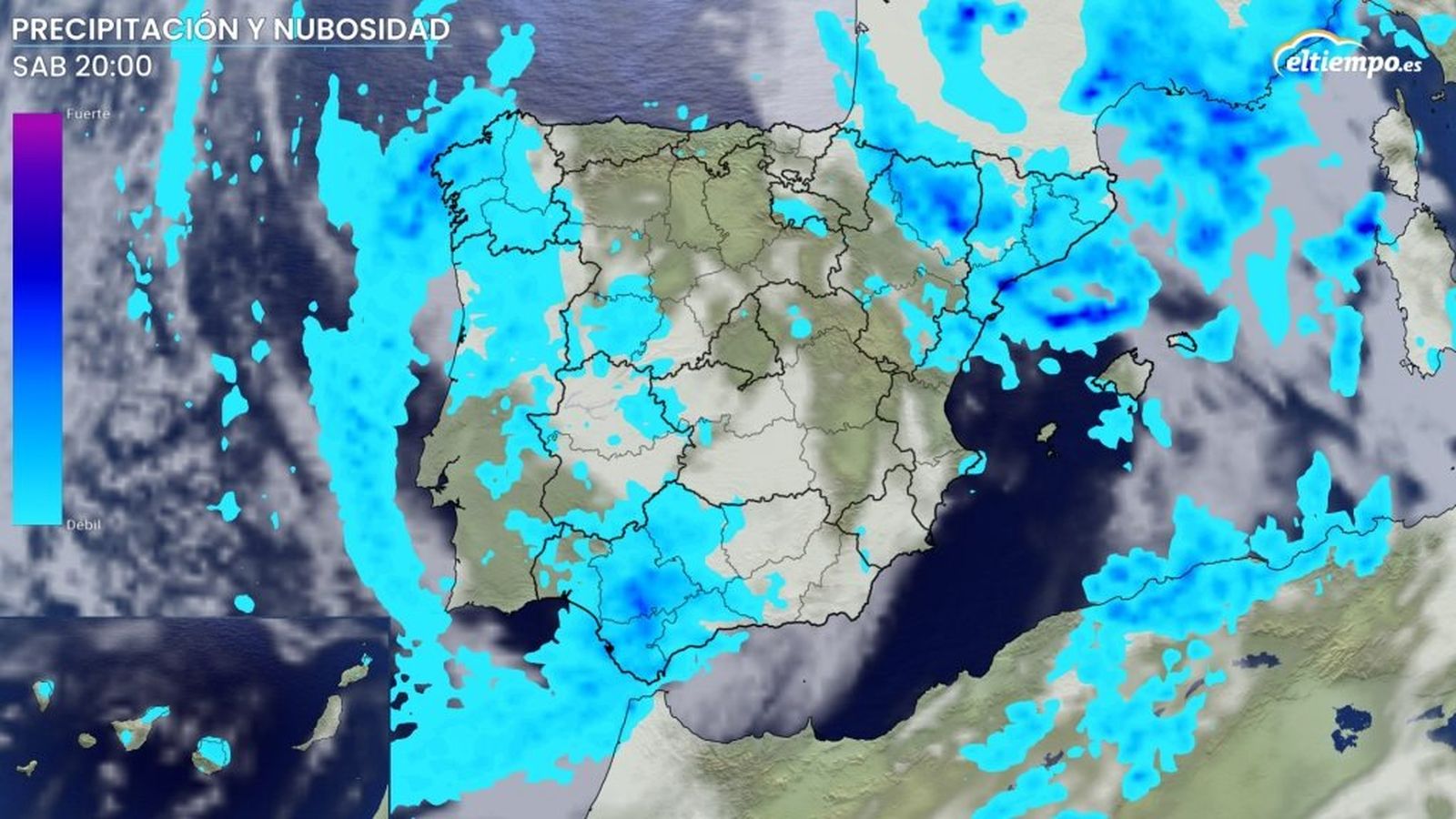 El mapa de precipitaciones en la provincia de Cádiz