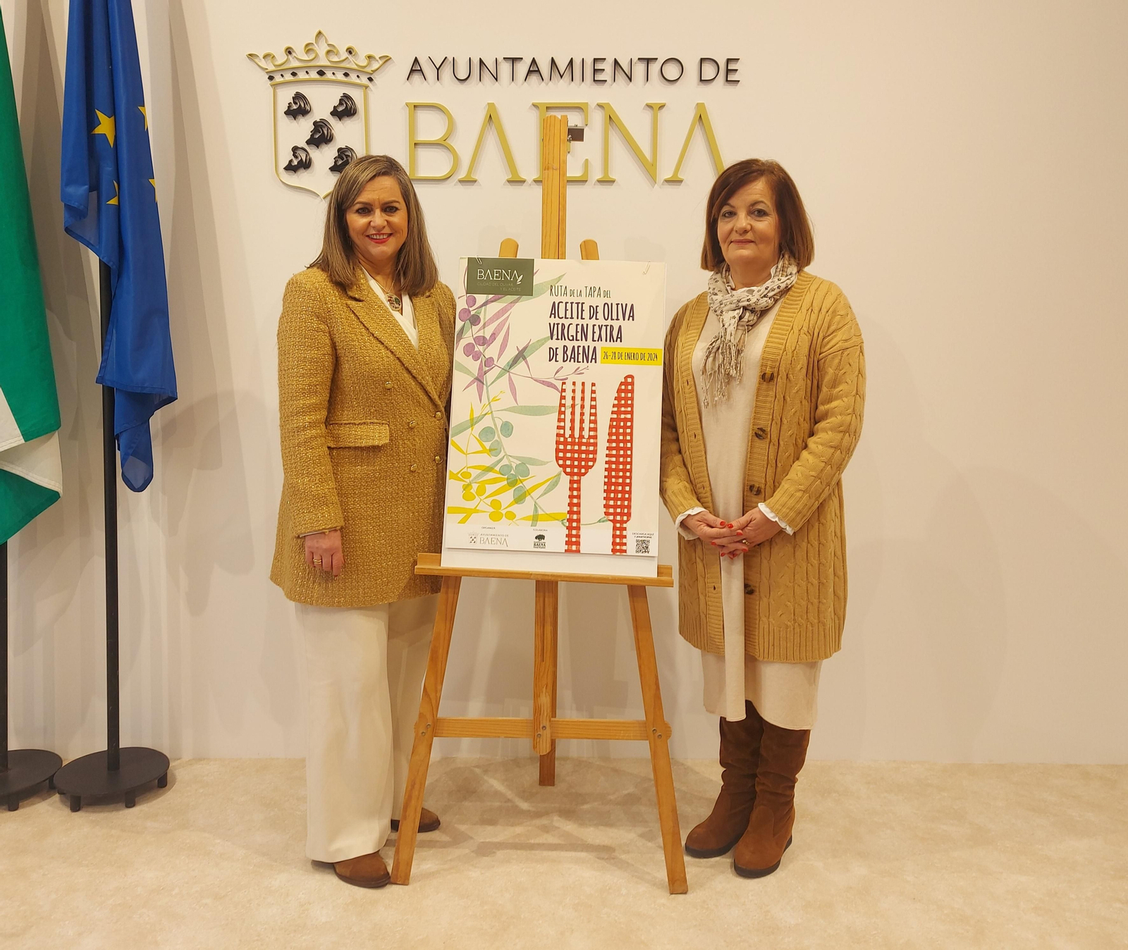 María Jesús Serrano y Ana Cruz en la presentación de la ruta. María Jesús Serrano y Ana Cruz en la presentación de la ruta.