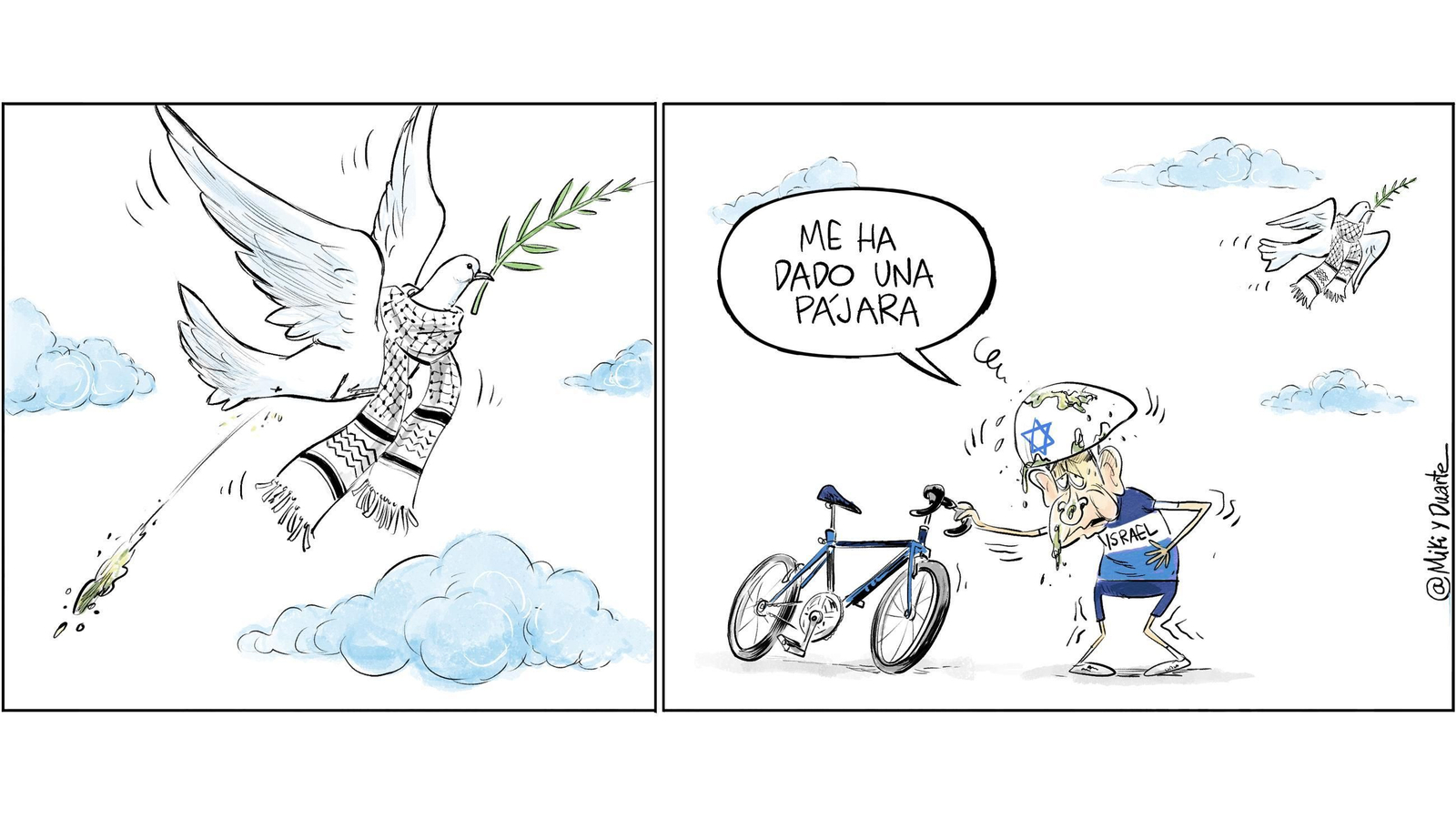 Netanyahu en bicicleta